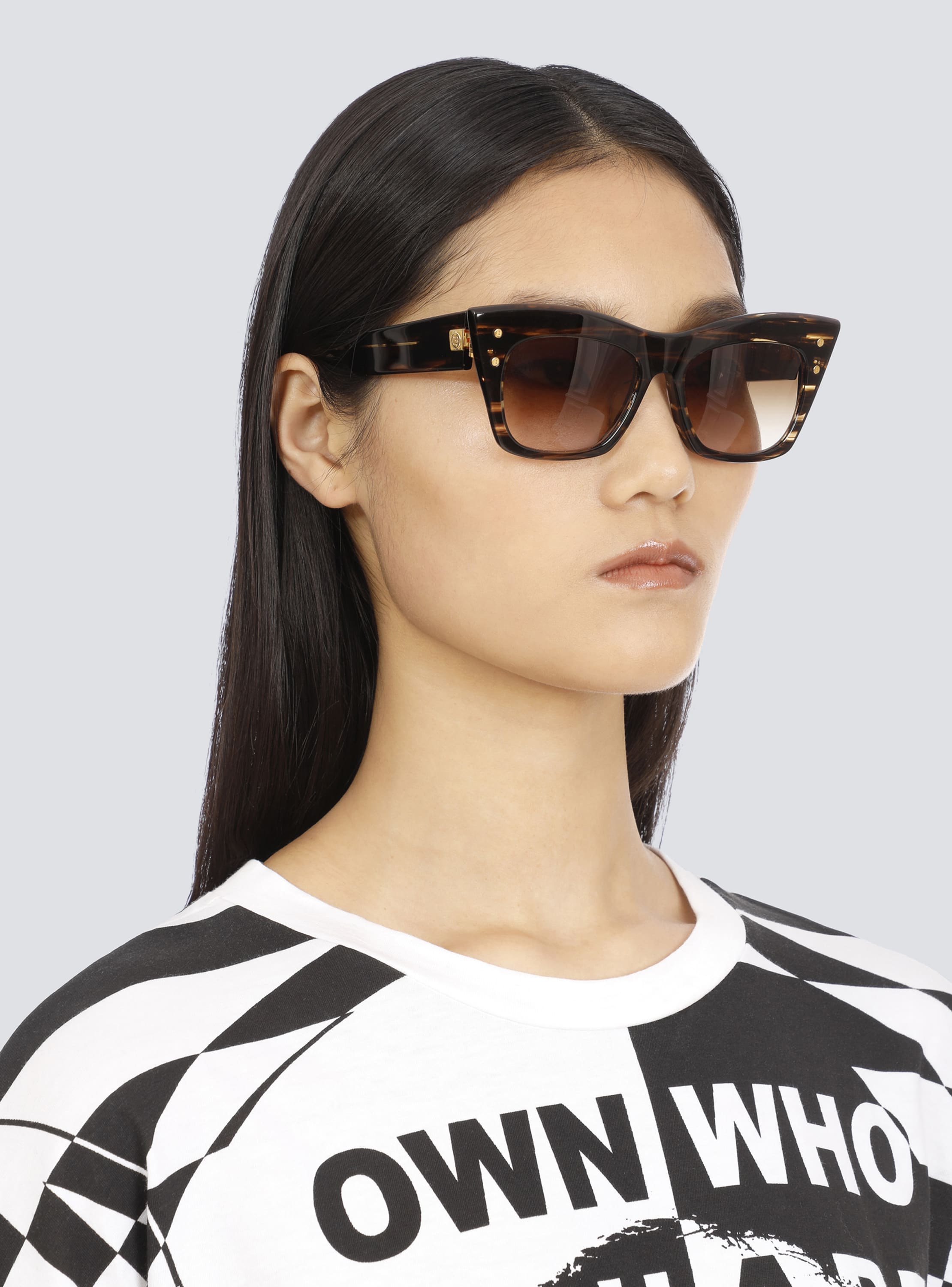 Tortoiseshell effect acetate B II sunglasses