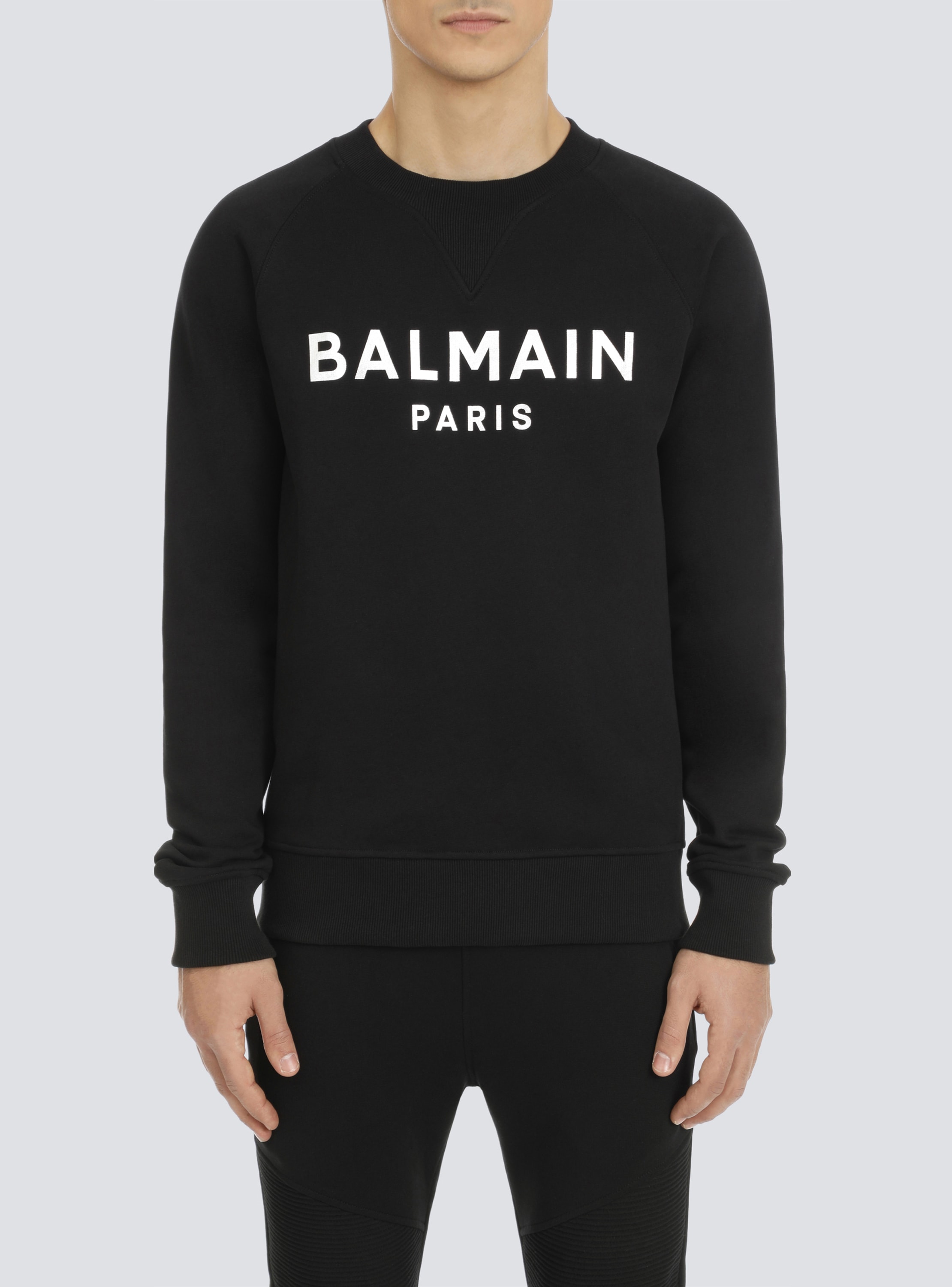 サイズLBALMAIN ロゴ スウェットシャツ - トップス