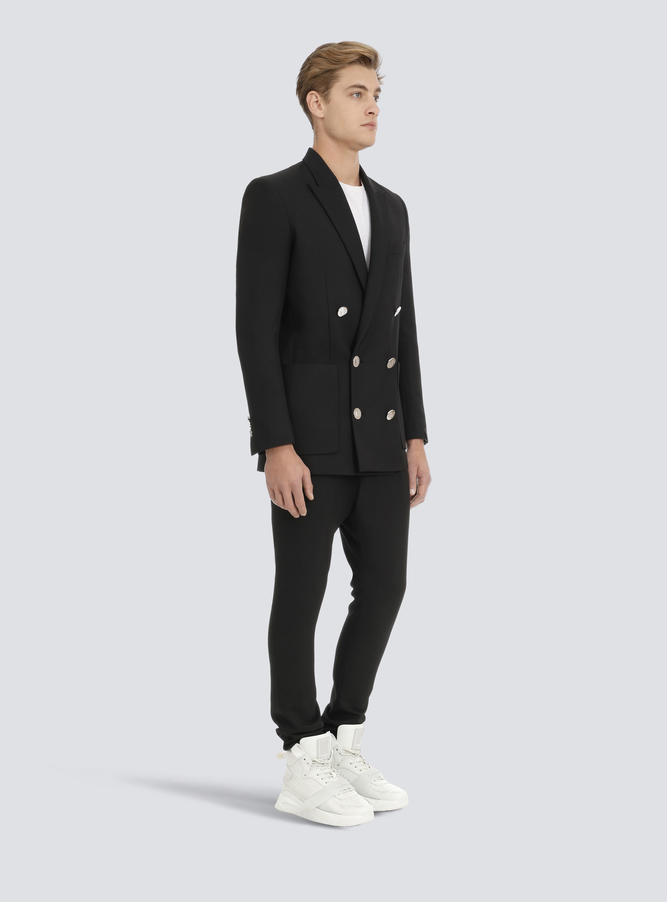 Balmain blazer silver on sale buttons