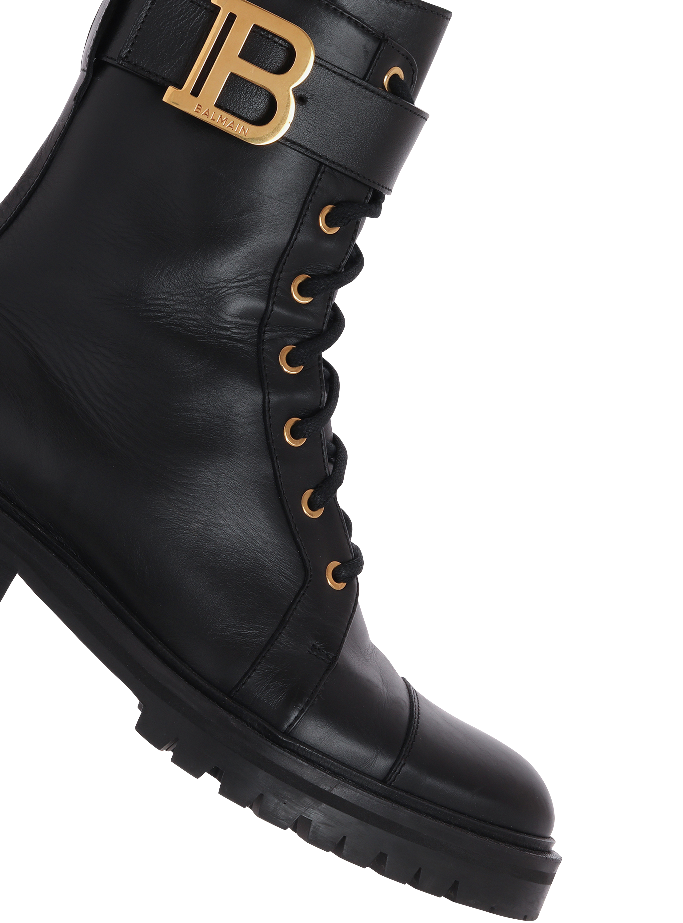 Balmain Romy Ranger Monogram Ankle Boots - Brown