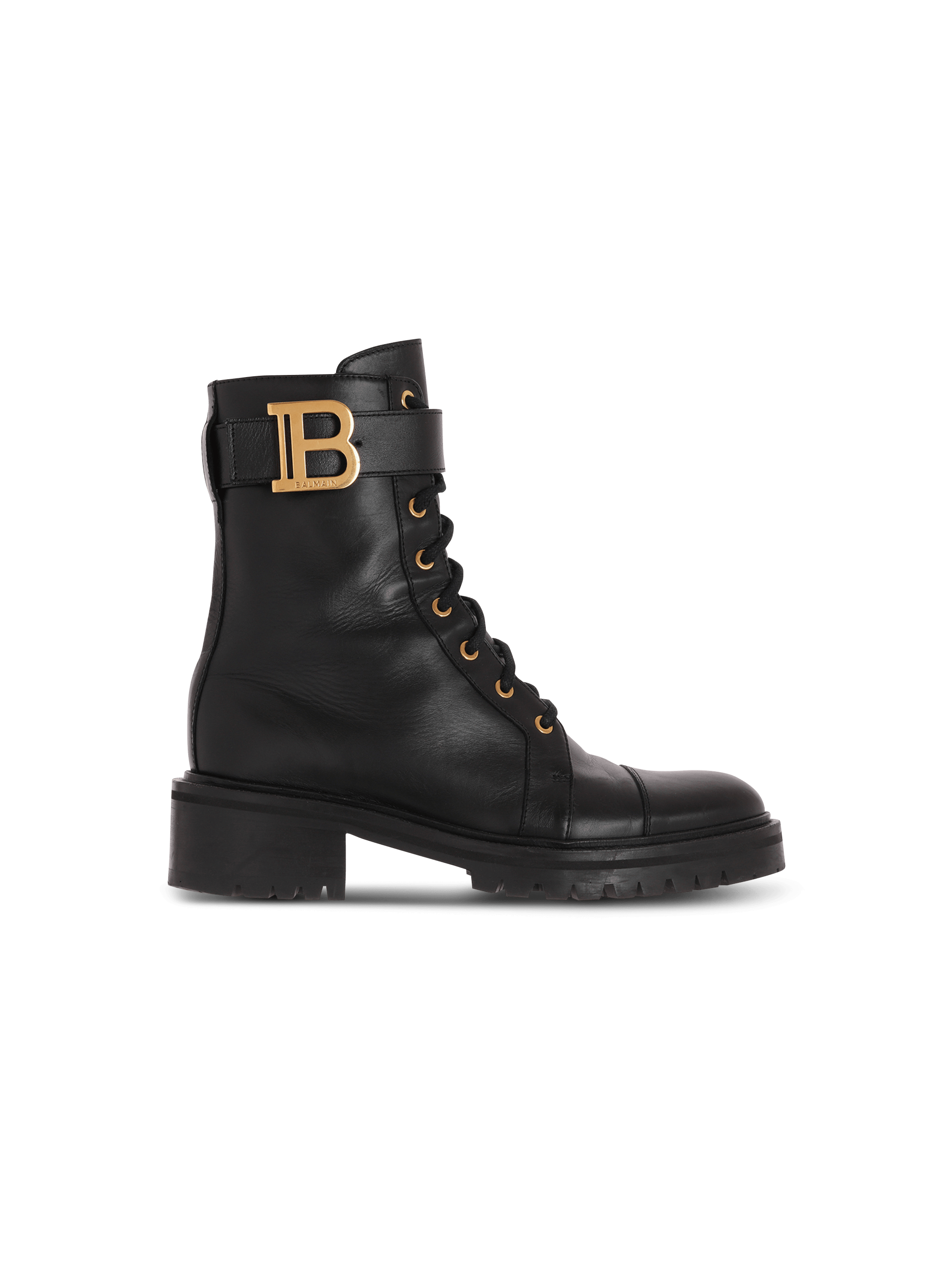 Leather ankle boots black Women | BALMAIN
