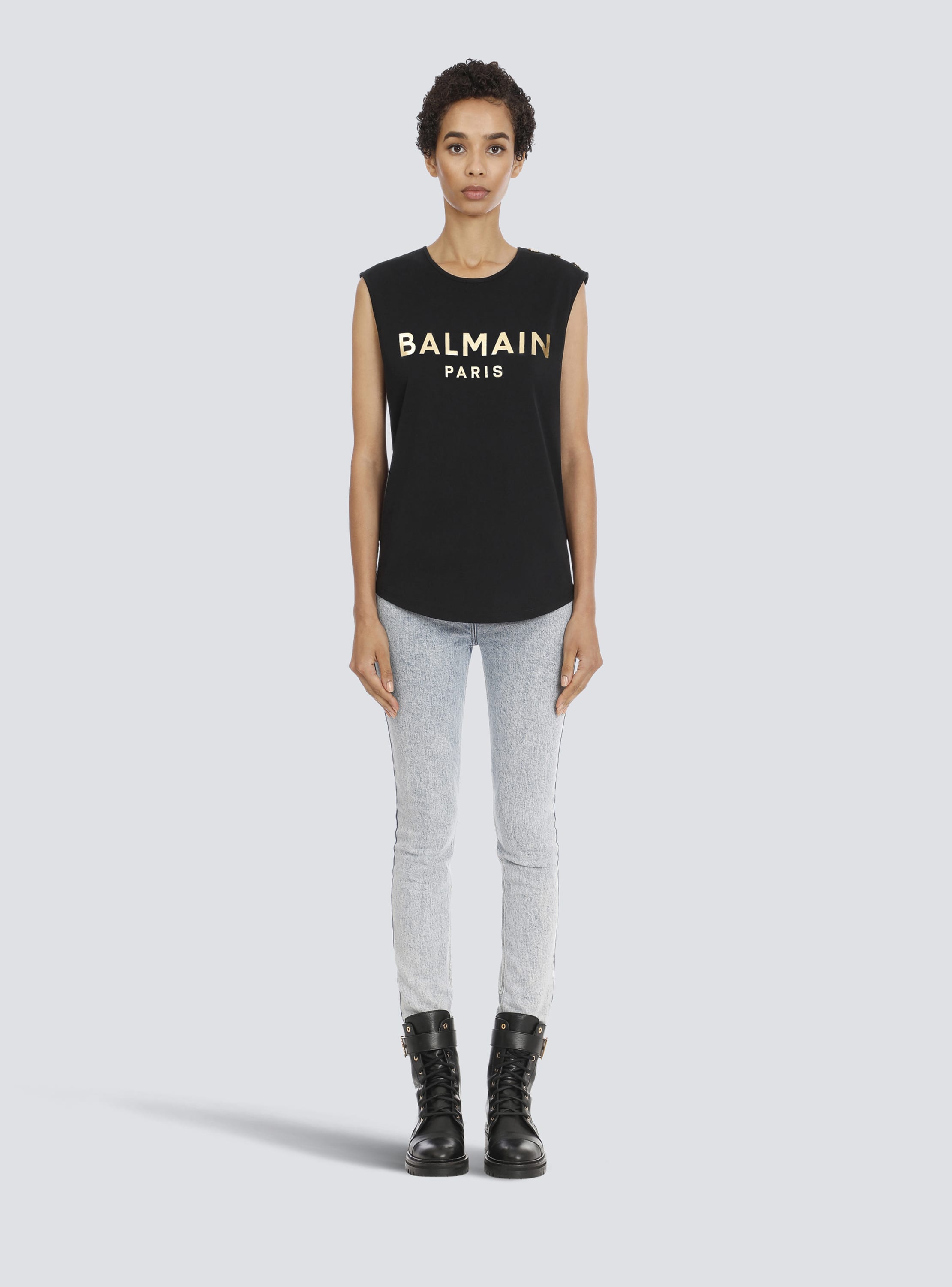 Balmain Kids logo-print cotton T-shirt - White