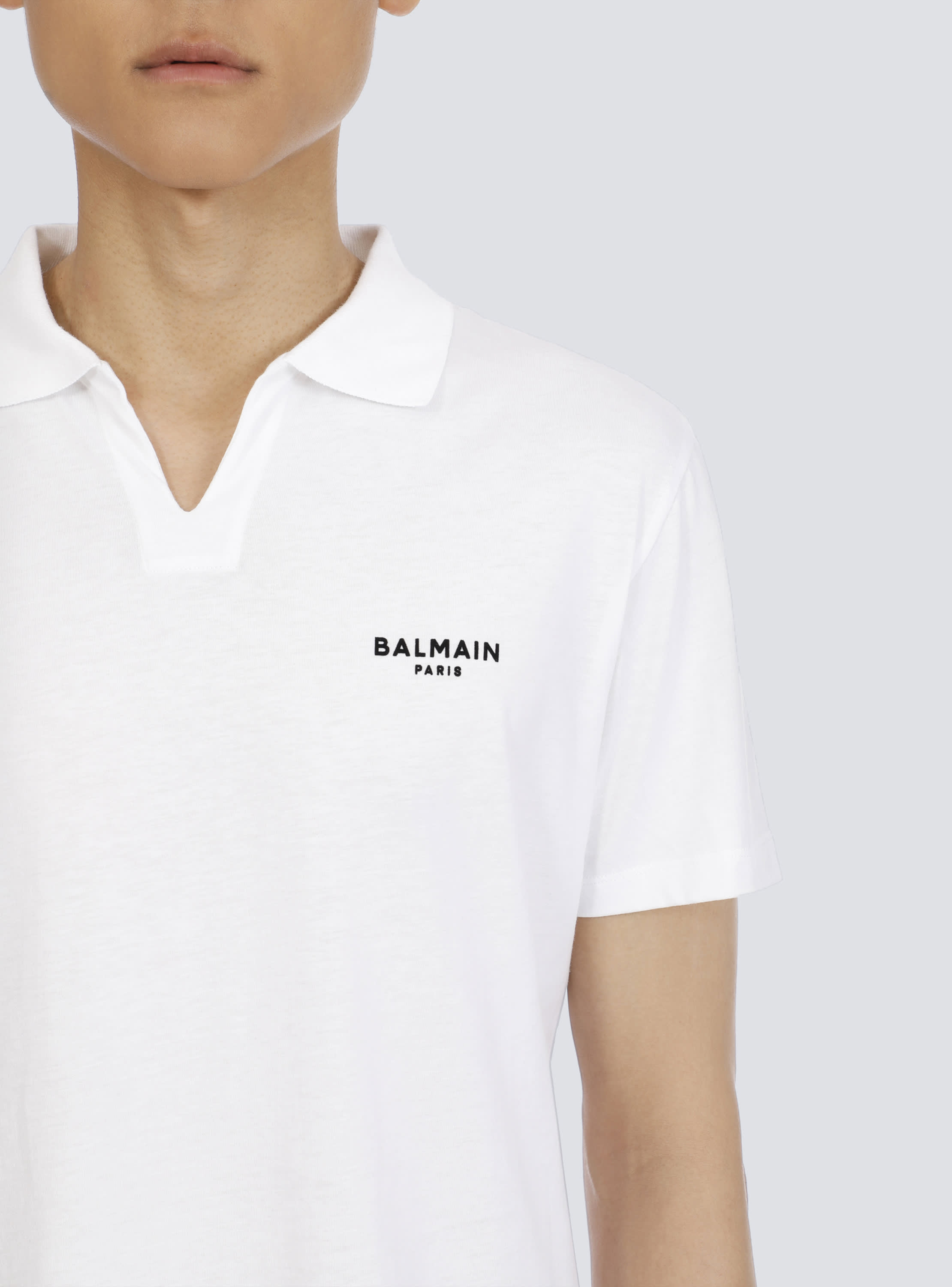 kommando masse nederdel Balmain logo polo shirt in eco-responsible cotton - Men | BALMAIN