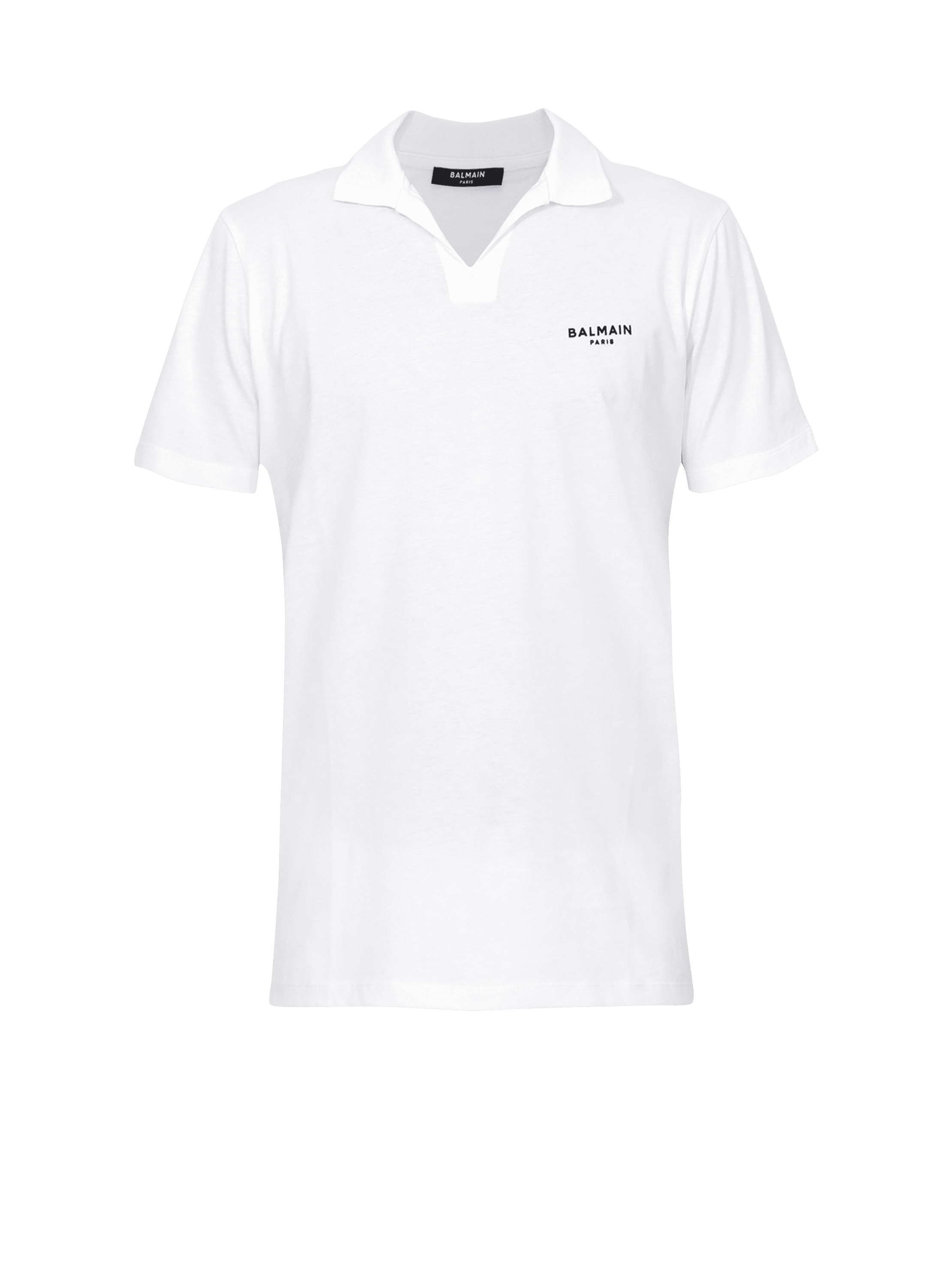 Balmain logo polo shirt in eco-responsible cotton -