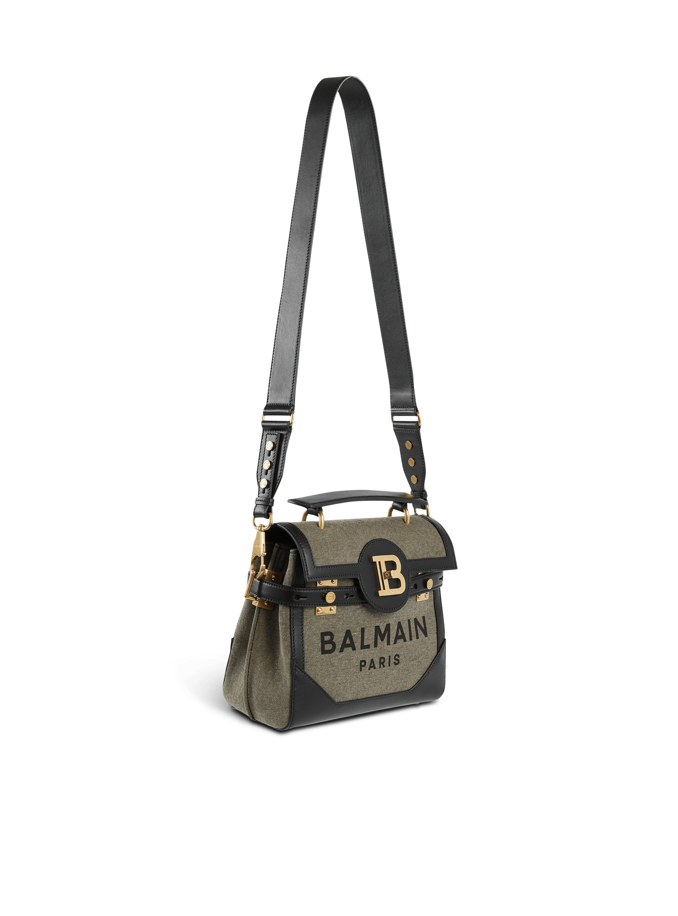Balmain B-Buzz 23 logo-plaque shoulder bag - Neutrals