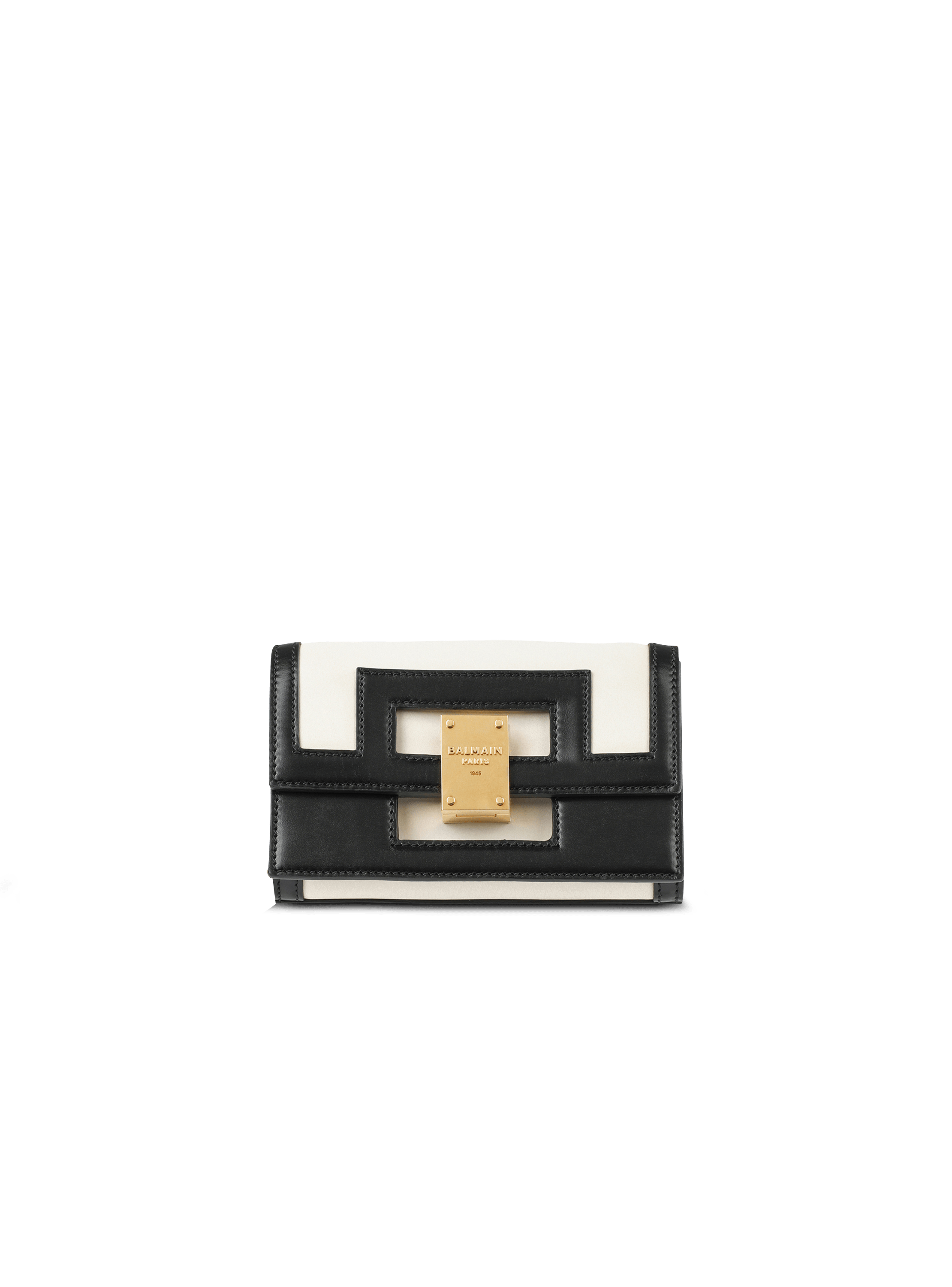 Small-sized black and white leather 1945 Heritage bag