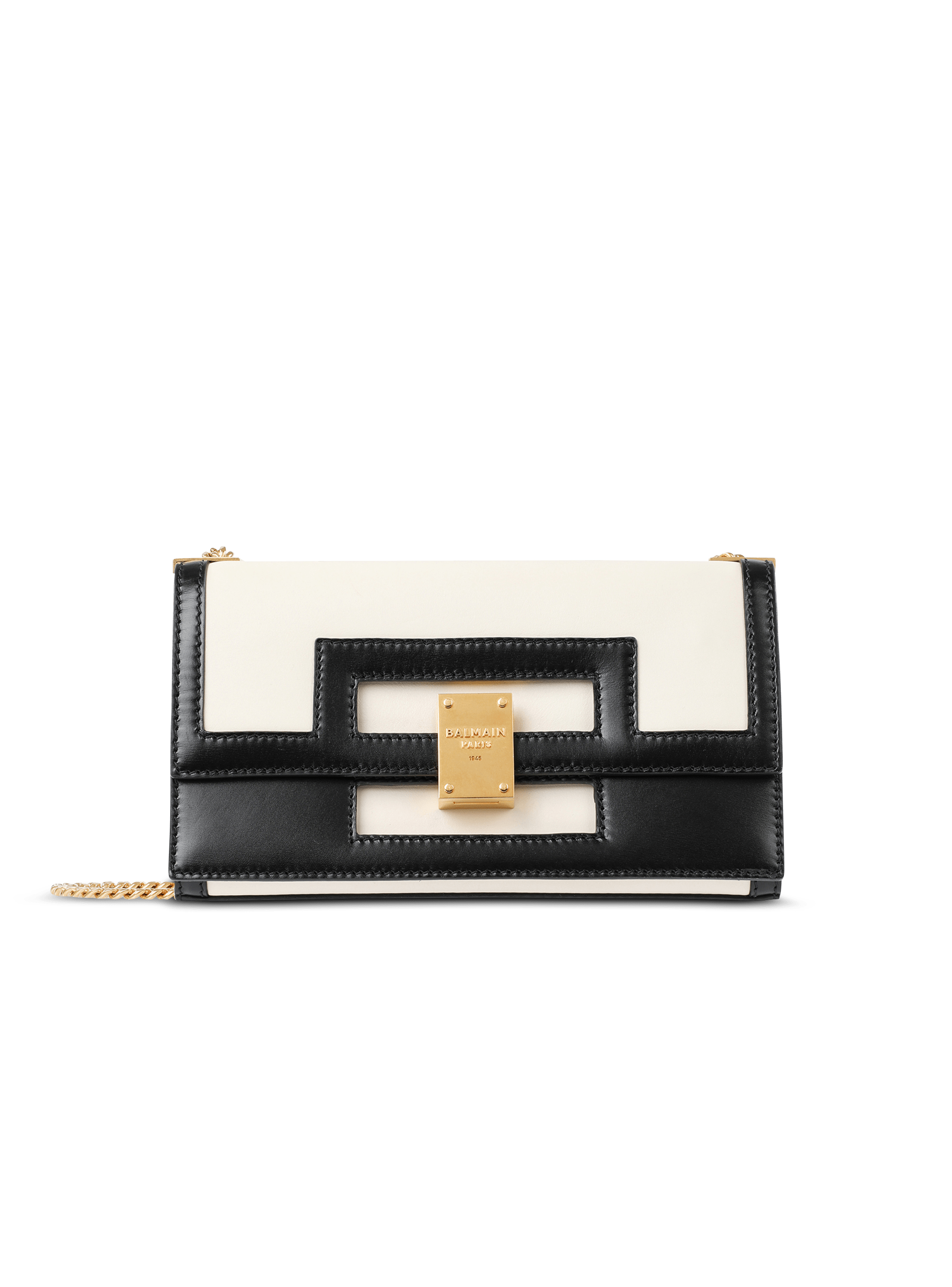 Medium-sized black and white leather 1945 Heritage bag