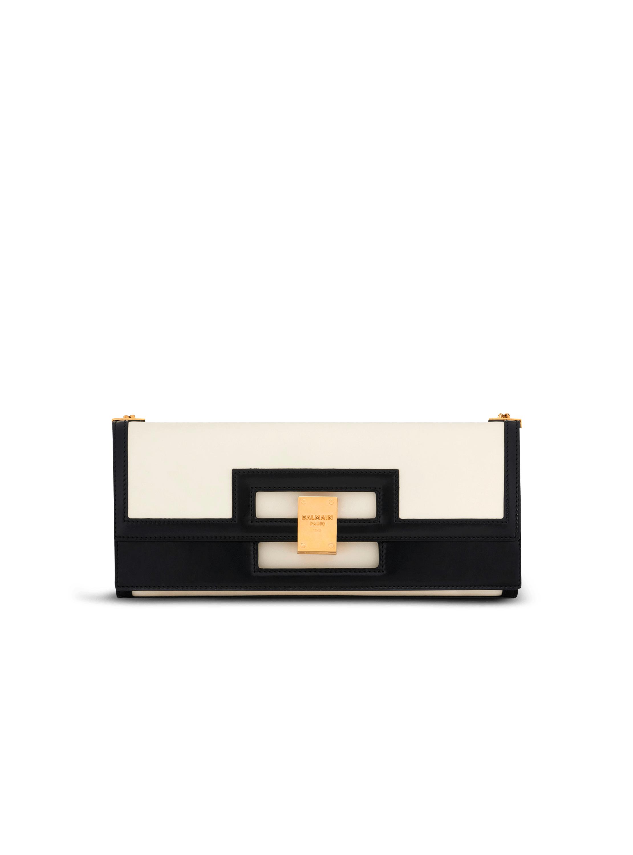 Oversized gold shop clutch bag