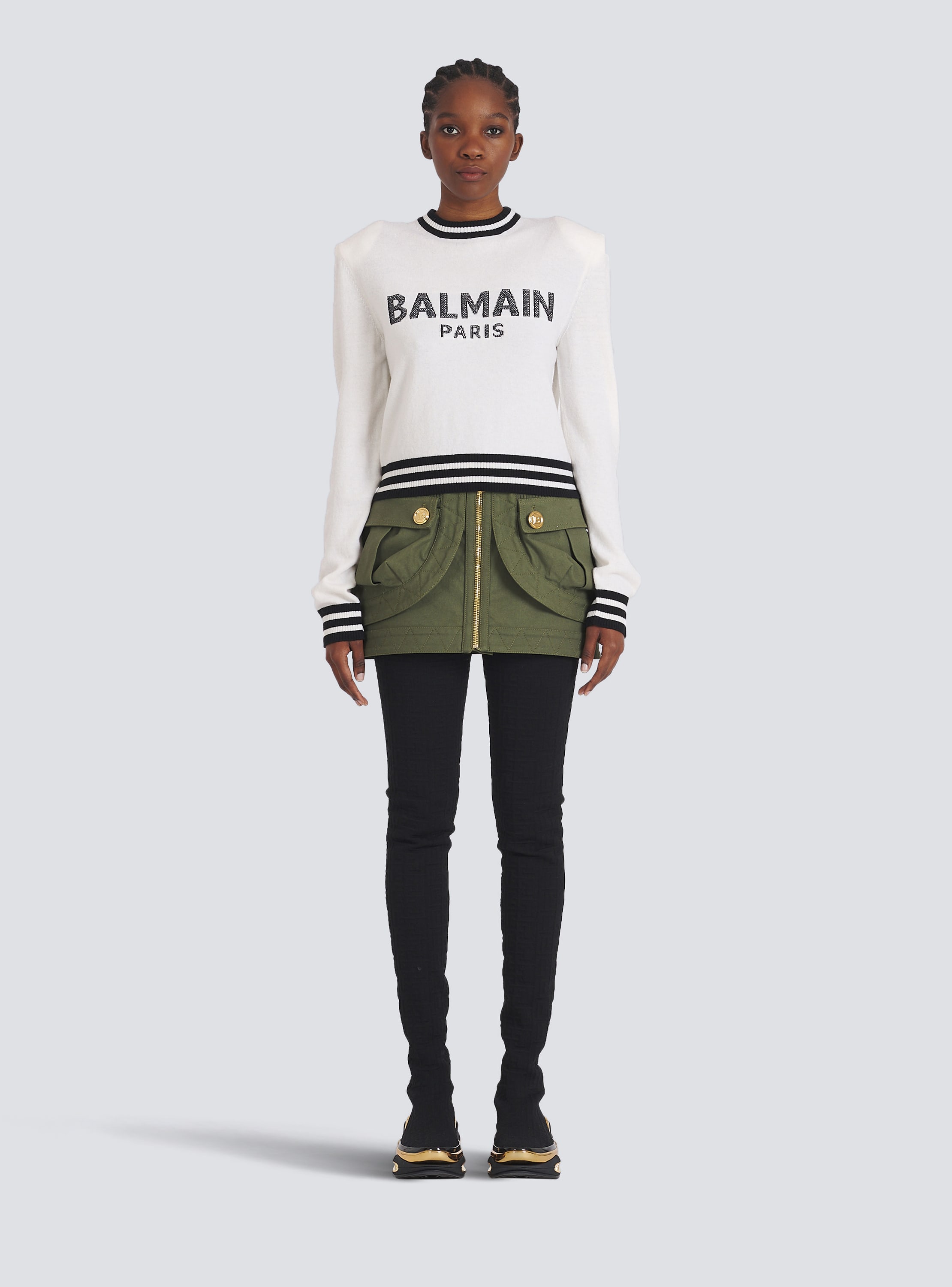 White best sale balmain sweatshirt