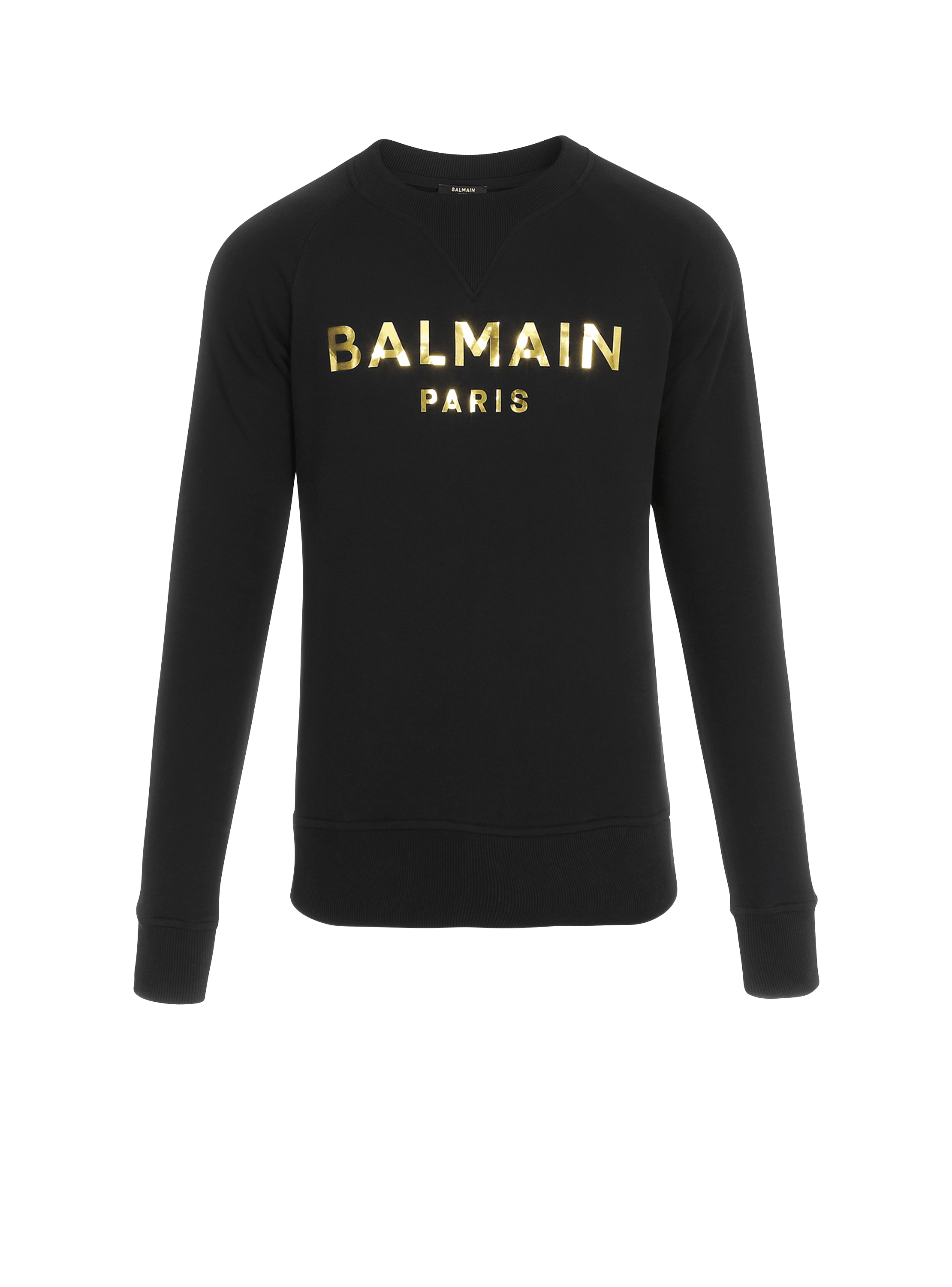 Eco-designed cotton sweatshirt with Balmain Paris logo - Men | BALMAIN
