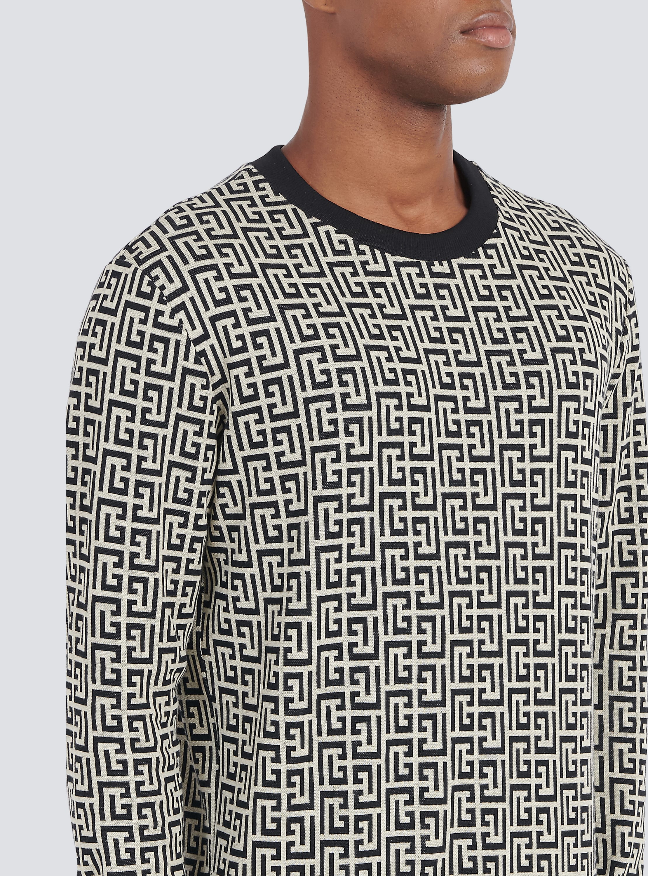 Balmain Cotton Monogram Sweatshirt