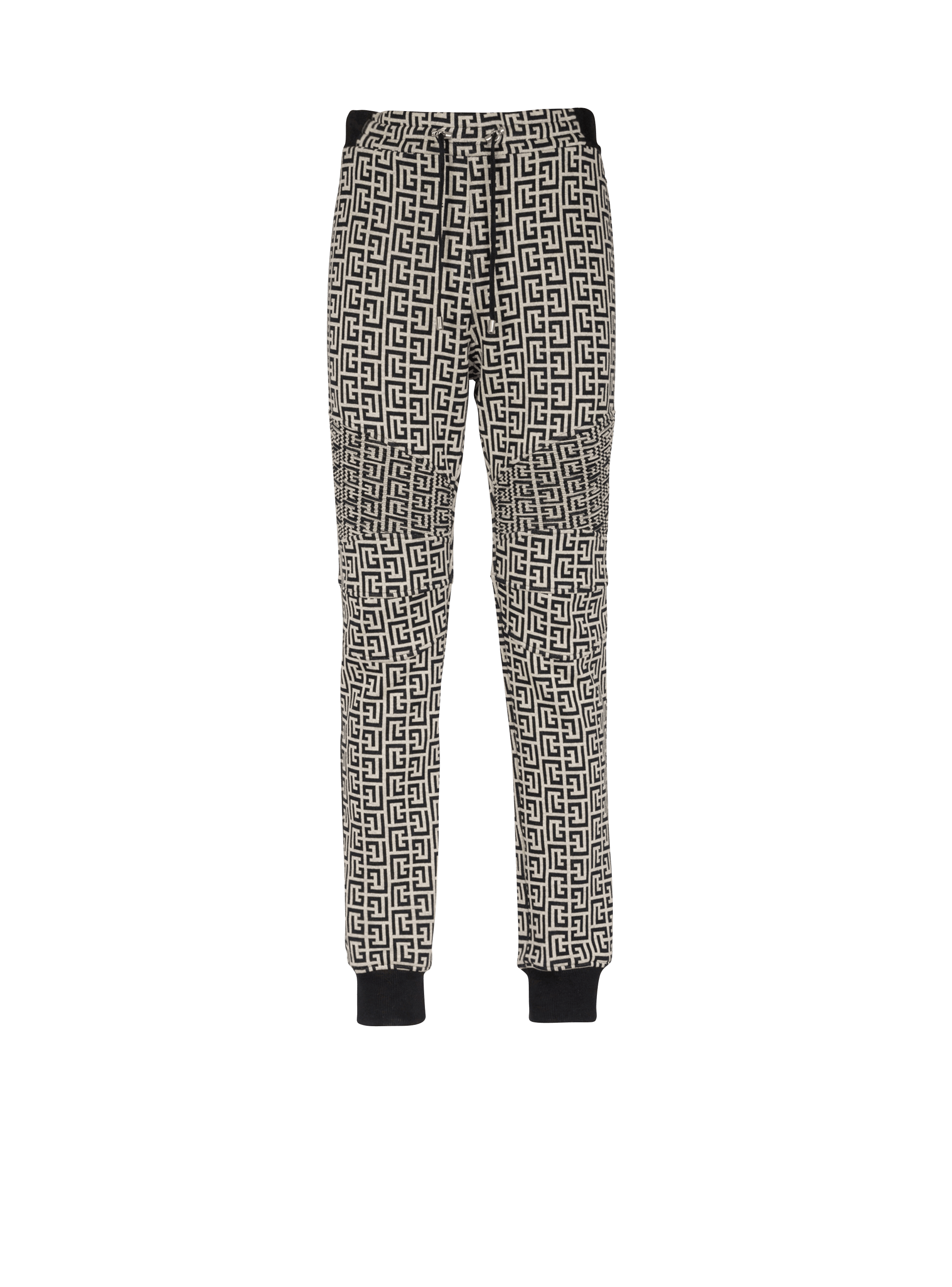 Cotton sweatpants with Balmain monogram print