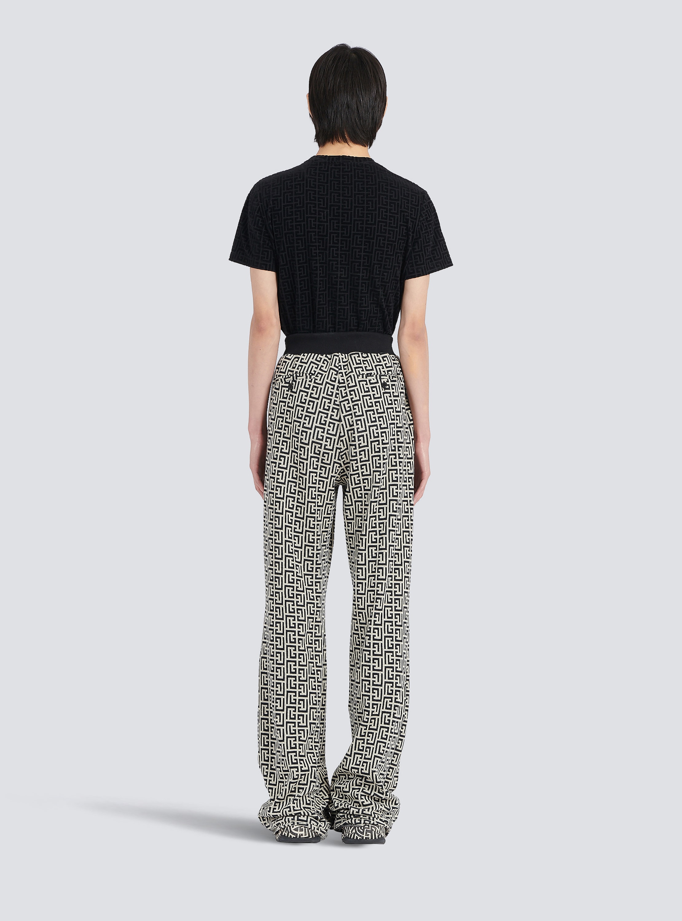 Wide jersey Balmain monogram pants - Men | BALMAIN Wide jersey Balmain monogram pants - Men | BALMAIN