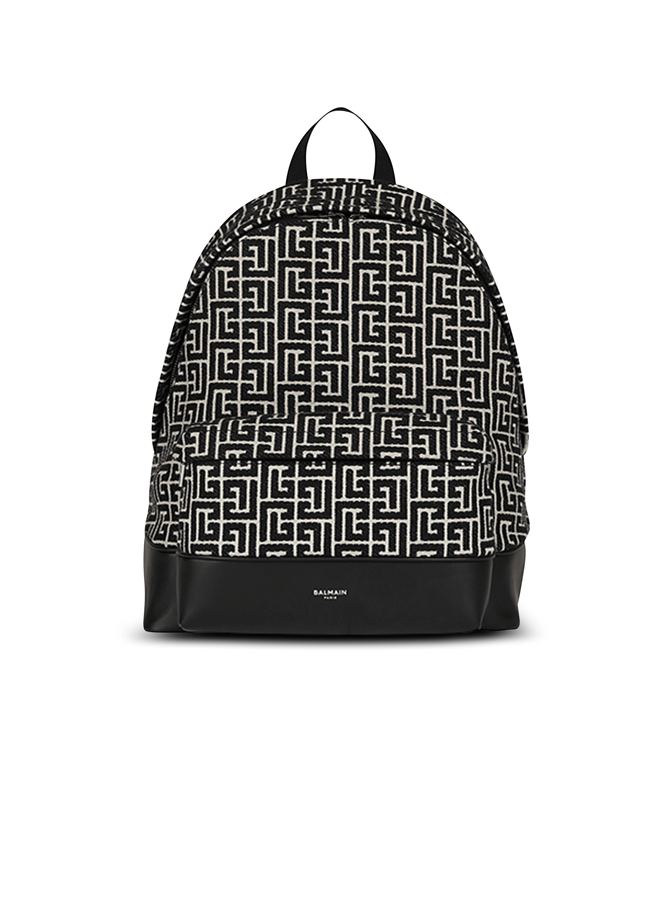 Backpack with jacquard monogram