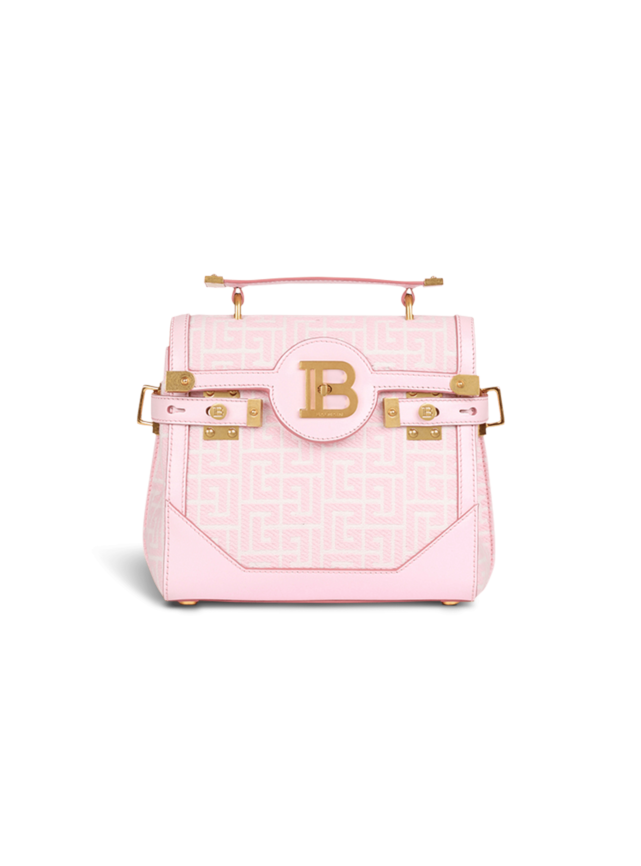 Sac B-Buzz 23 en jacquard bicolore et empiècement en cuir