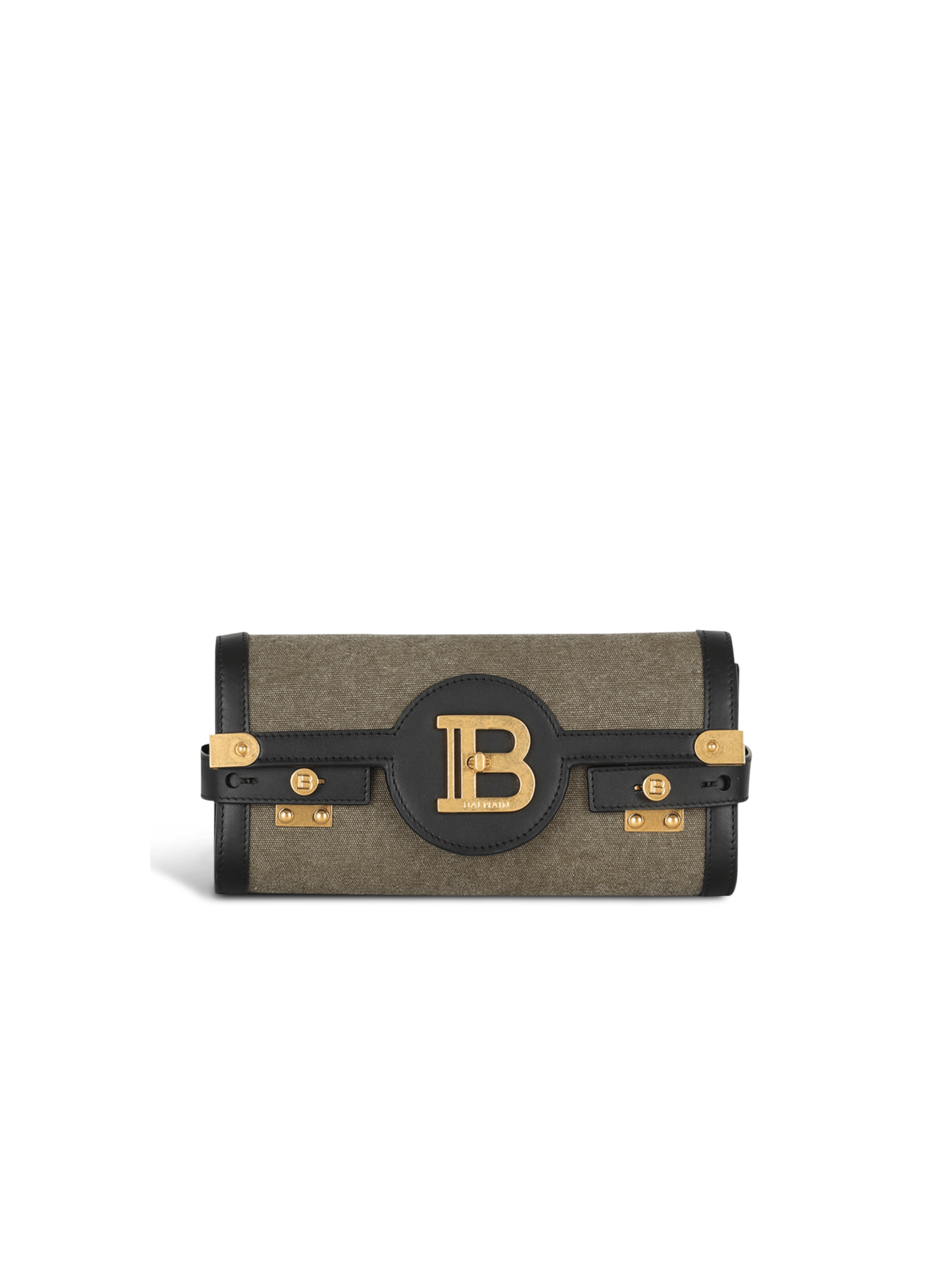 Canvas B-Buzz 23 clutch bag with leather panels