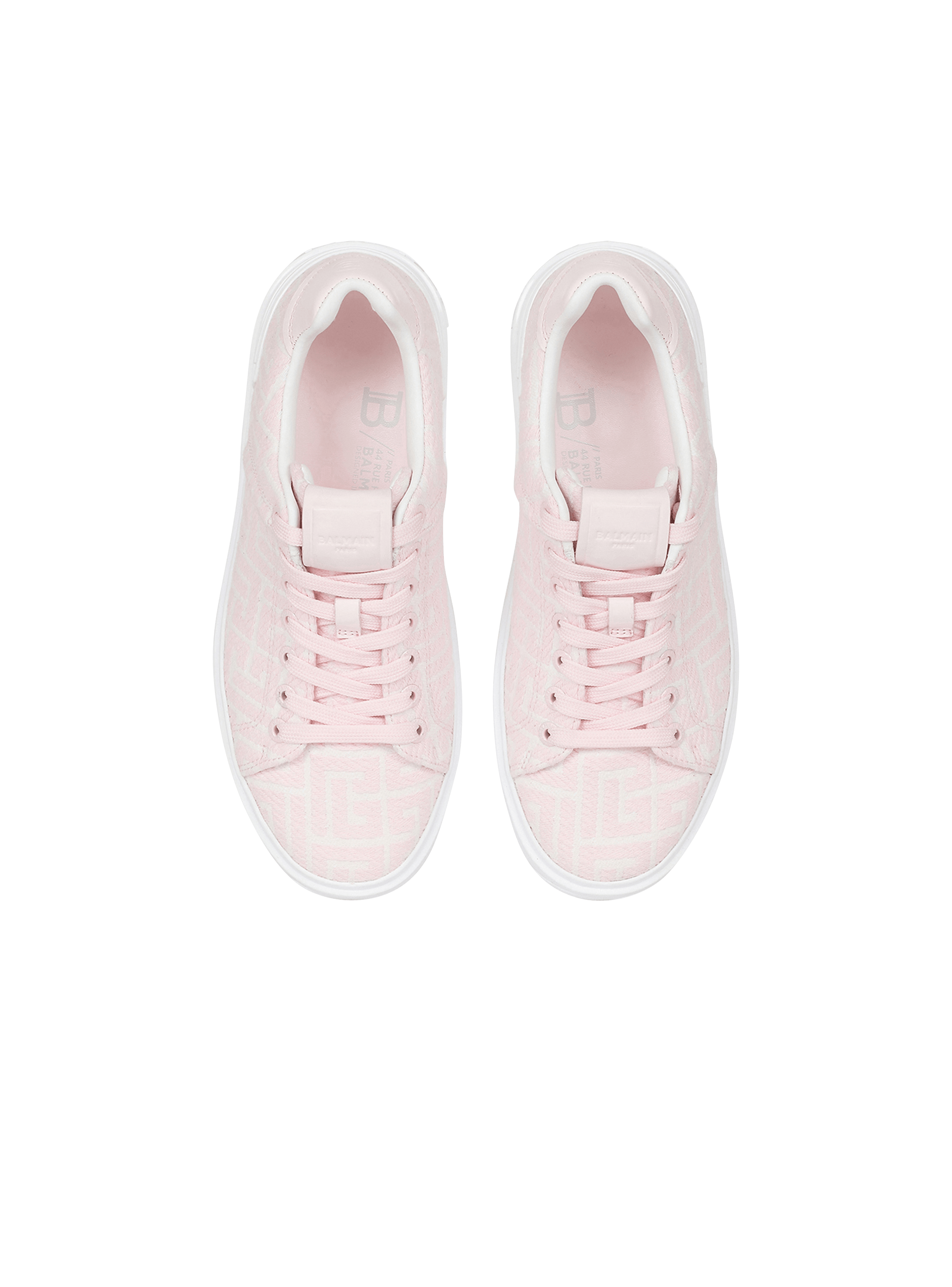 Balmain Kids double-touch strap sneakers Weiß