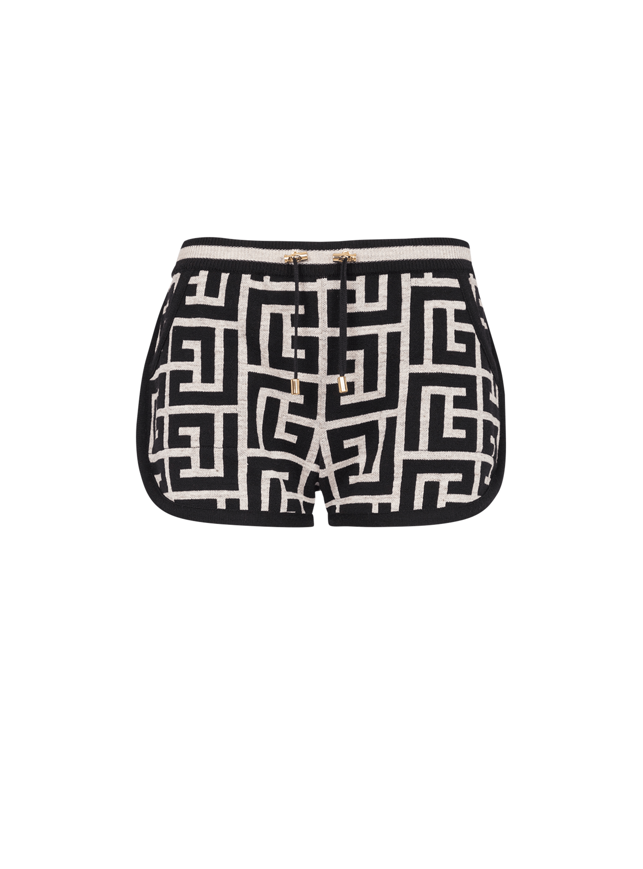 Knit shorts with Balmain monogram