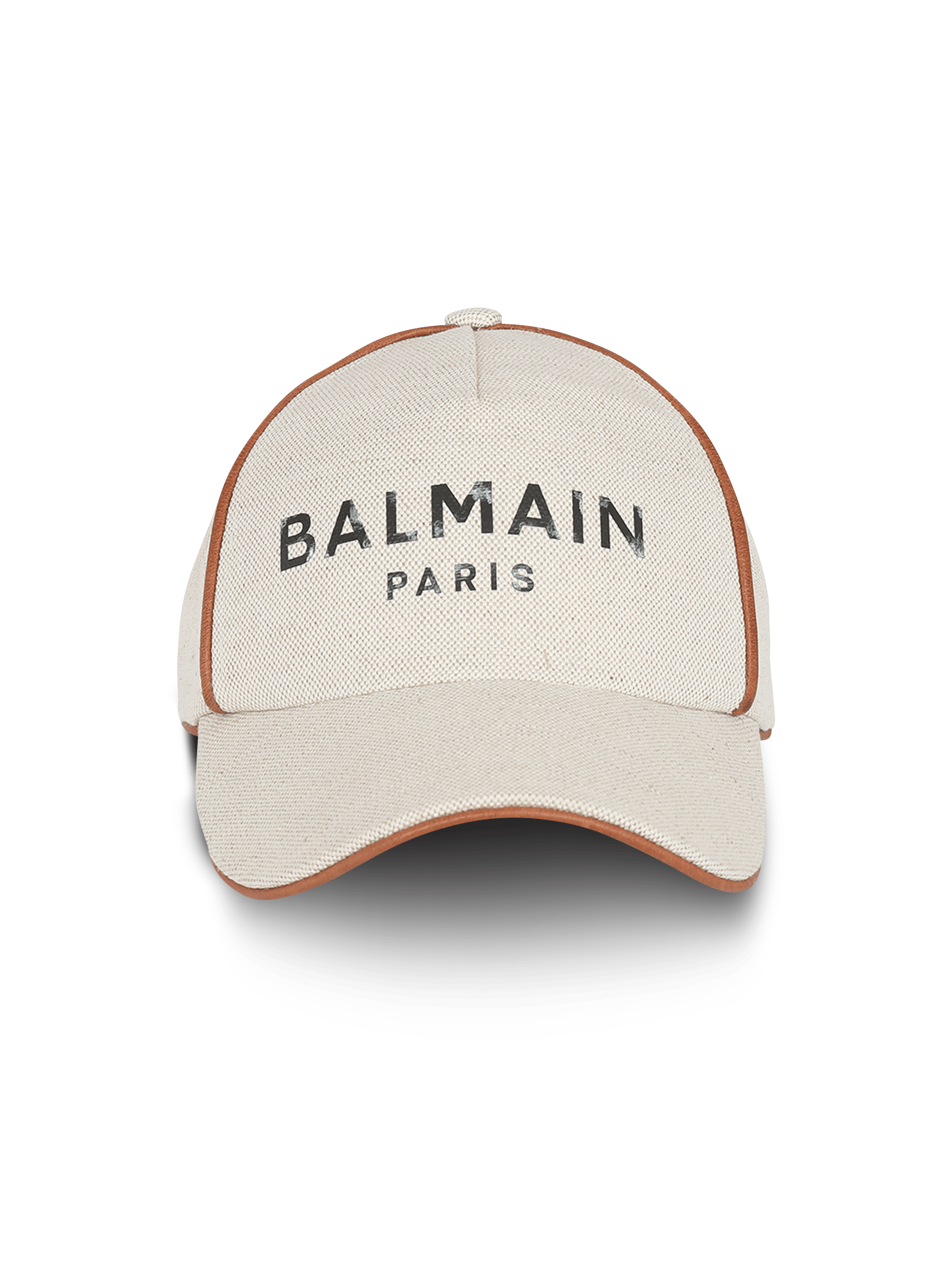 Cappellino B-Army in cotone con logo Balmain marrone