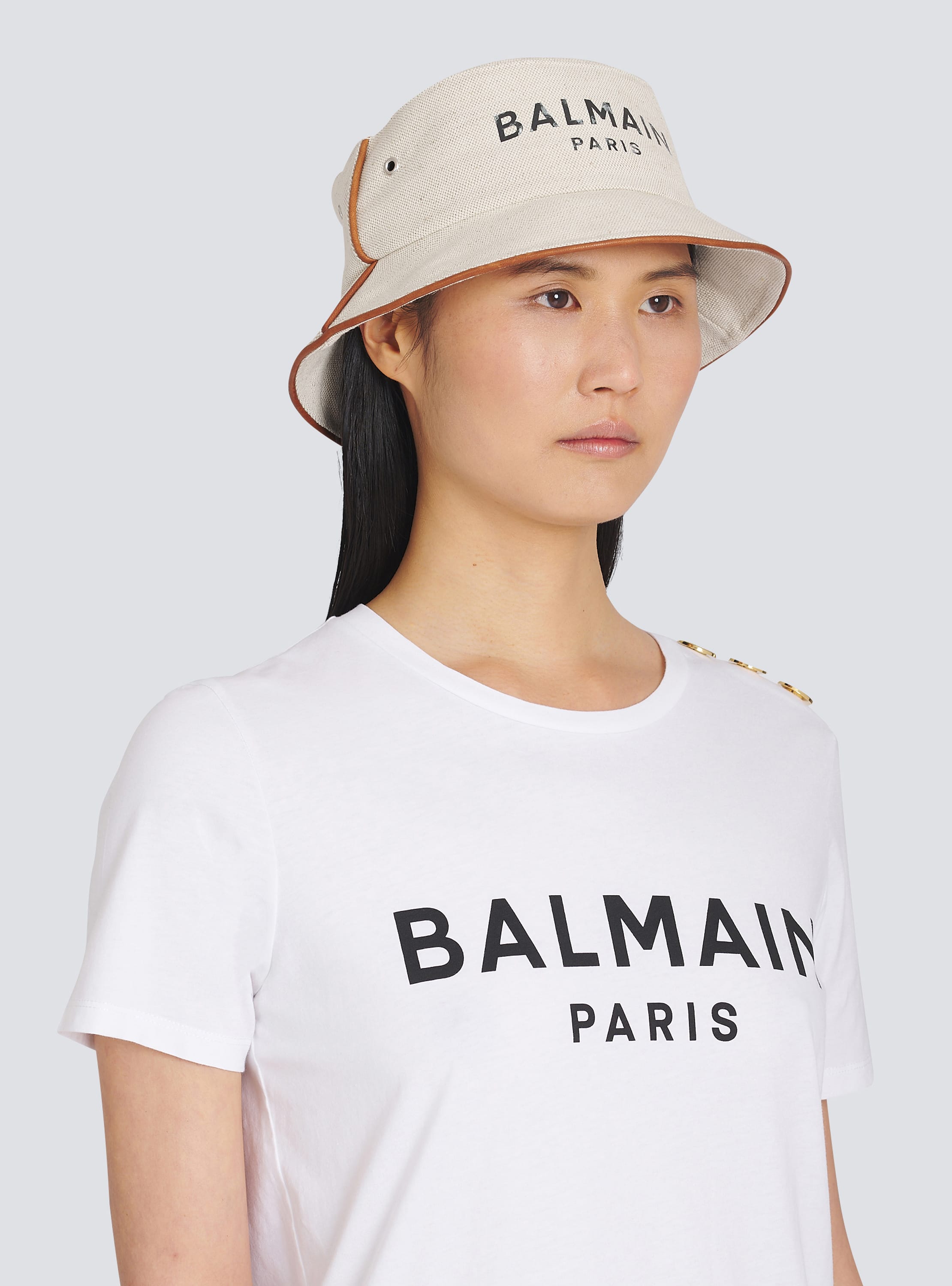 Balmain Bucket hat with monogram, Women's Accessories