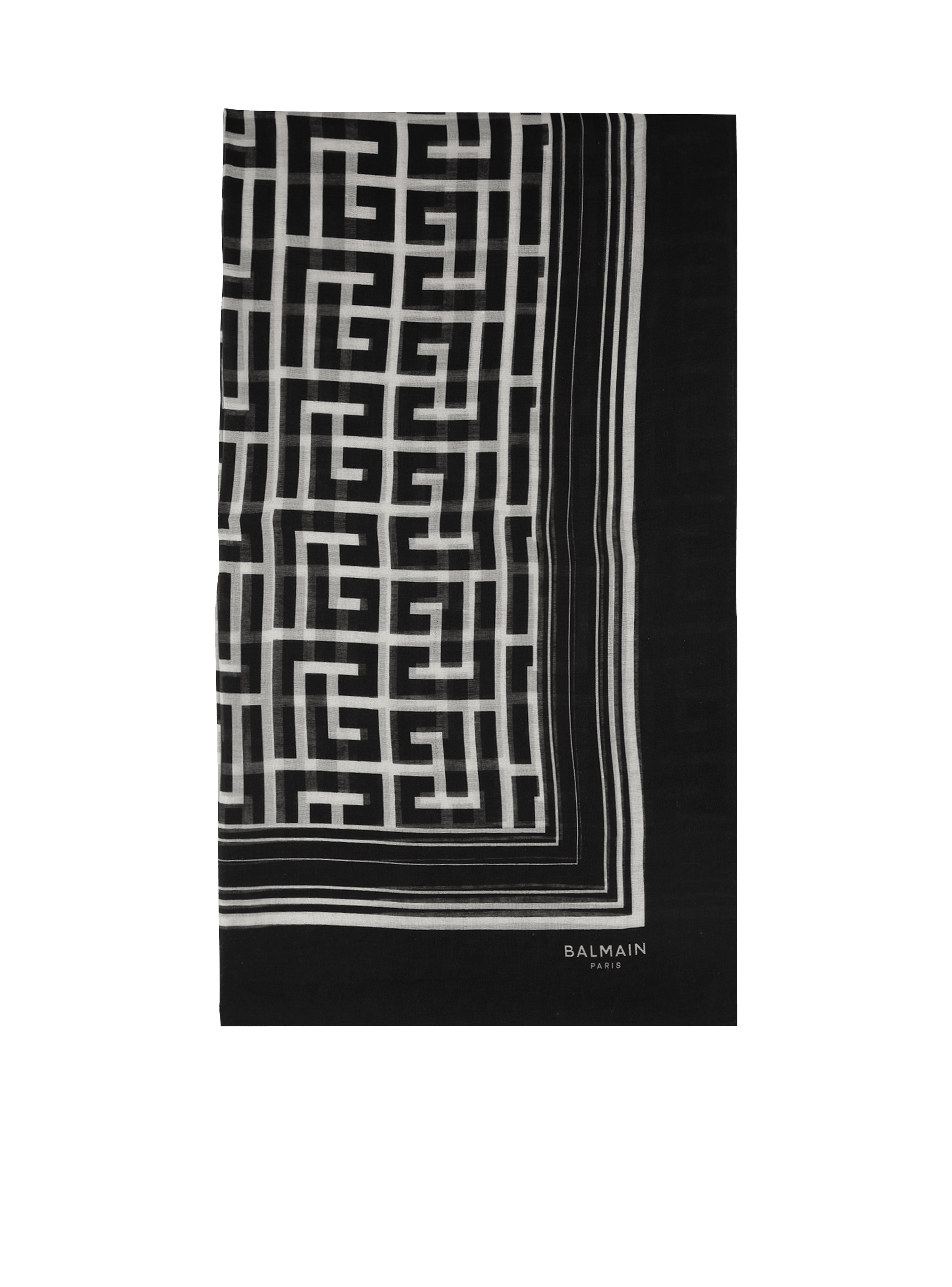Bufanda de algodón con monograma de Balmain