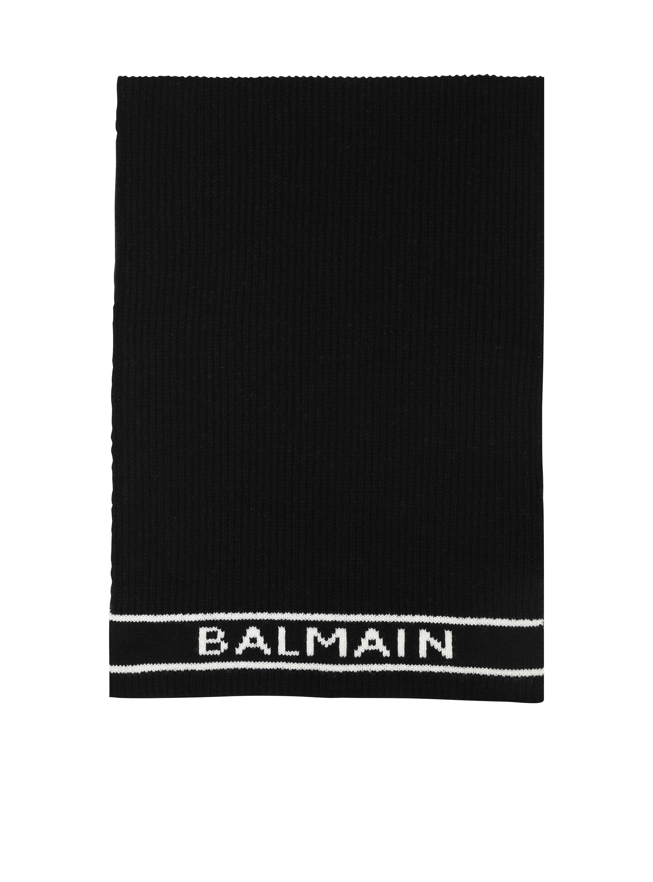 Wool scarf with Balmain logo