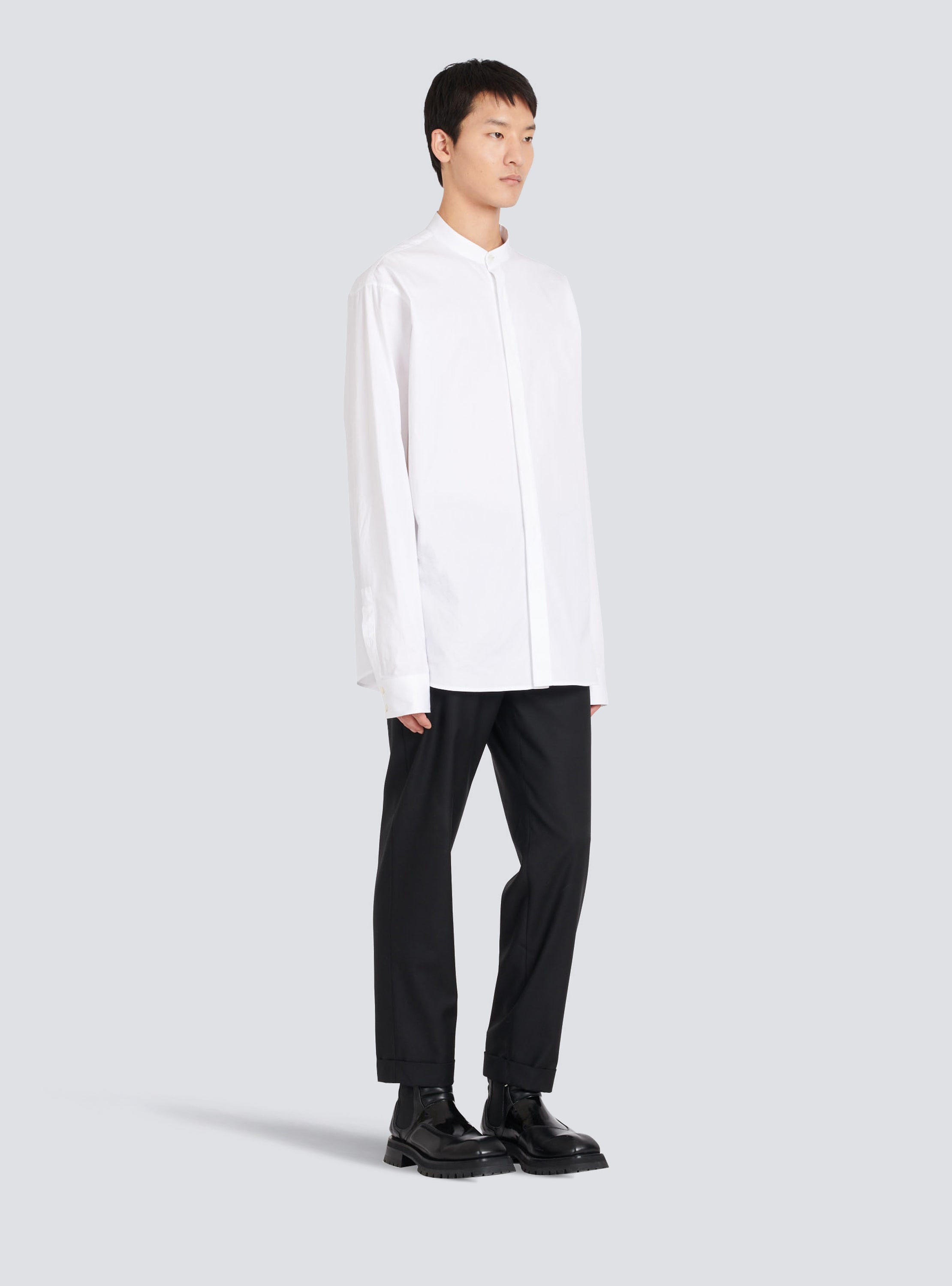 Balmain chest flap-pocket detail shirt - Black