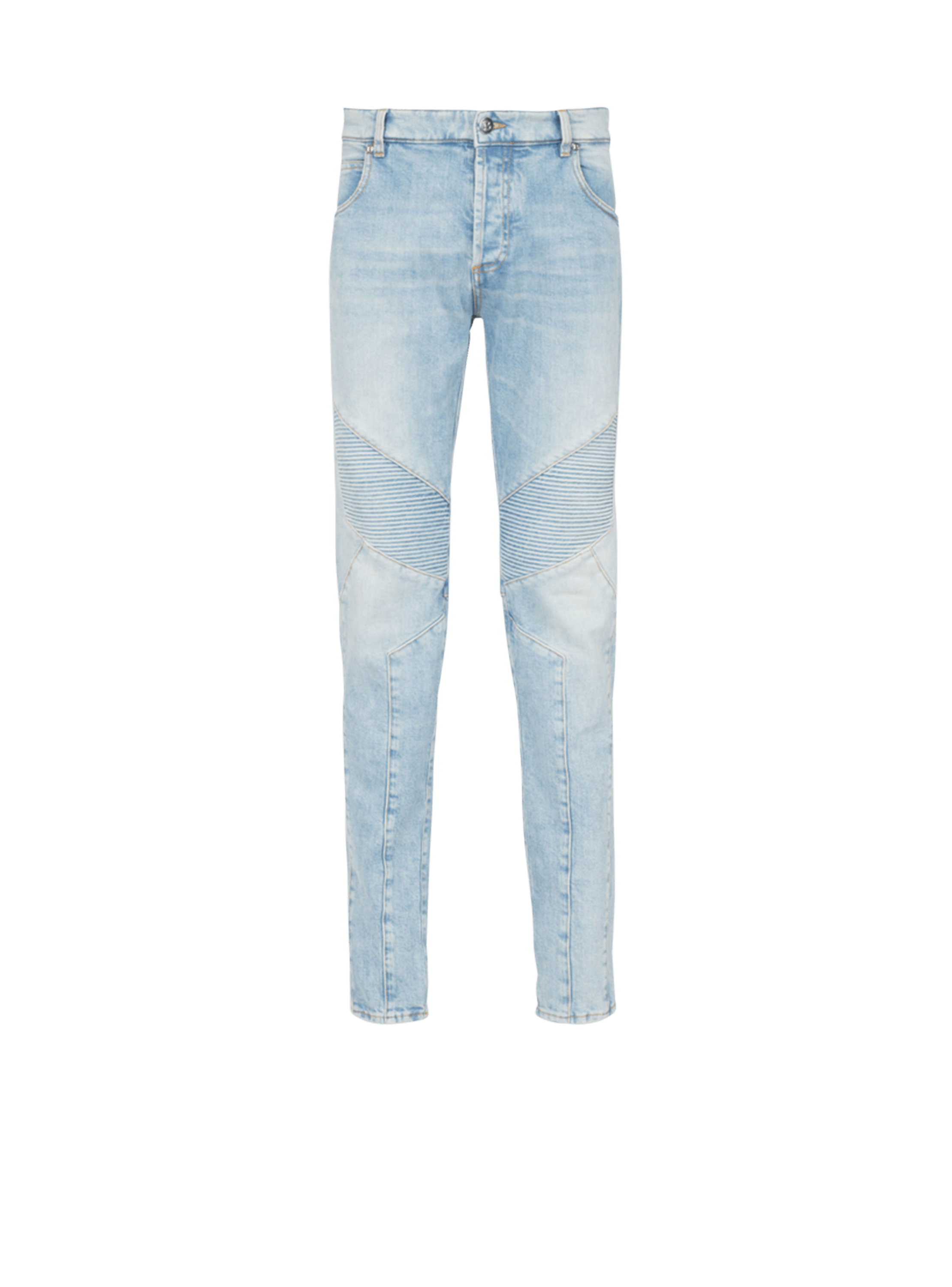 Slim cut eco-designed denim cotton jeans, blue, hi-res