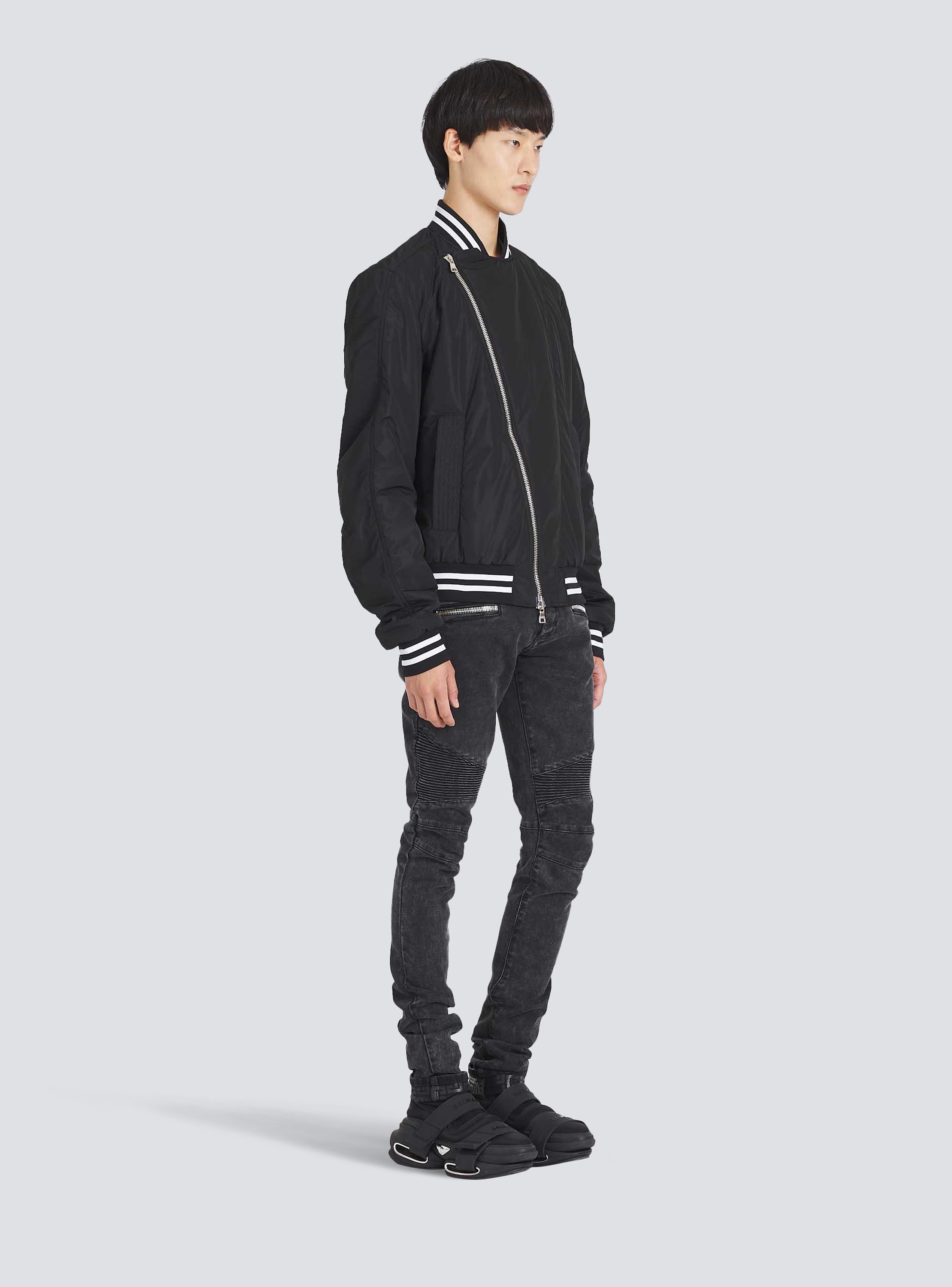 Balmain Men's Reversible Maxi Monogram Nylon Bomber Jacket