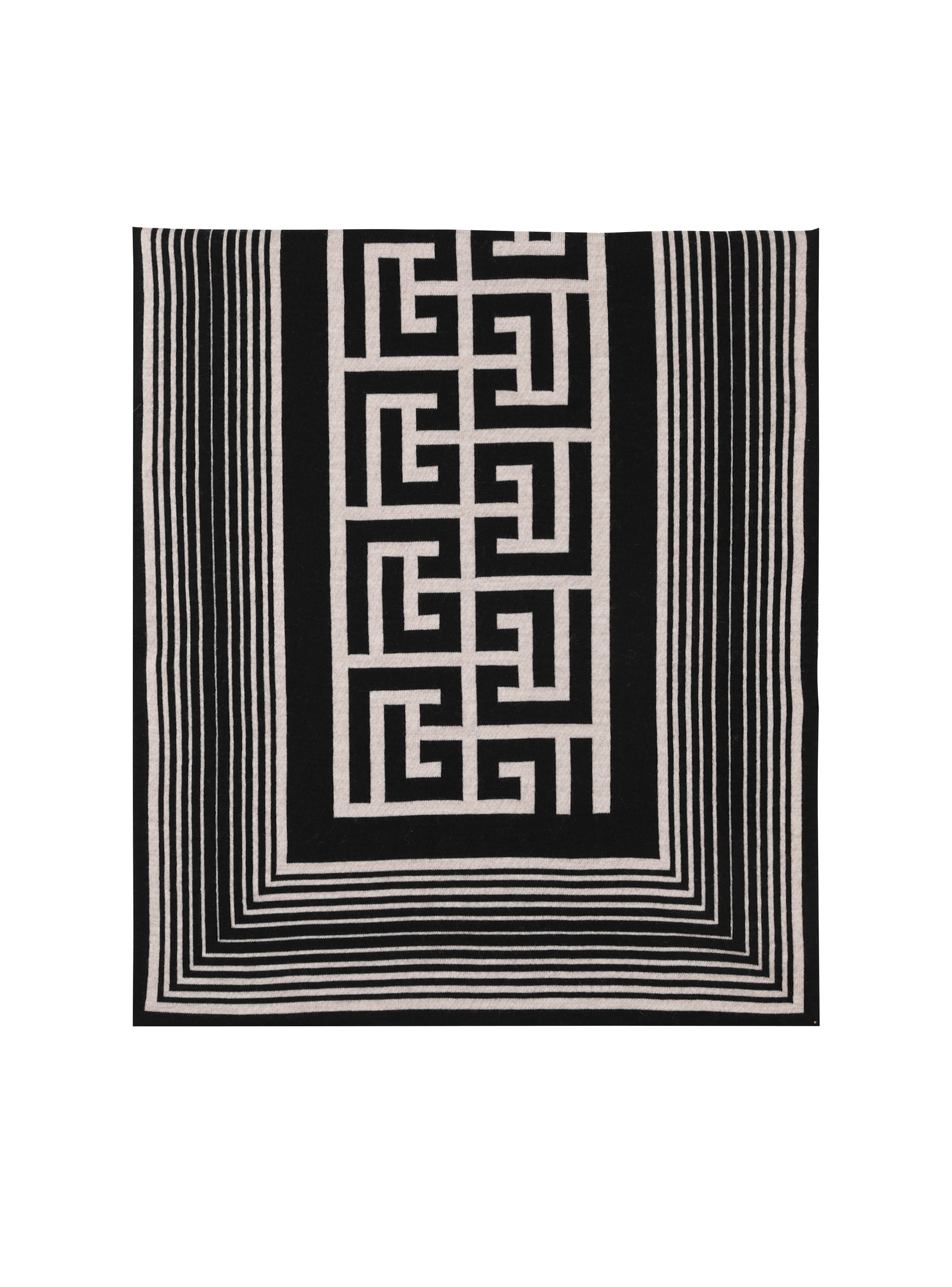 Bufanda de lana con diseño con el monograma de Balmain