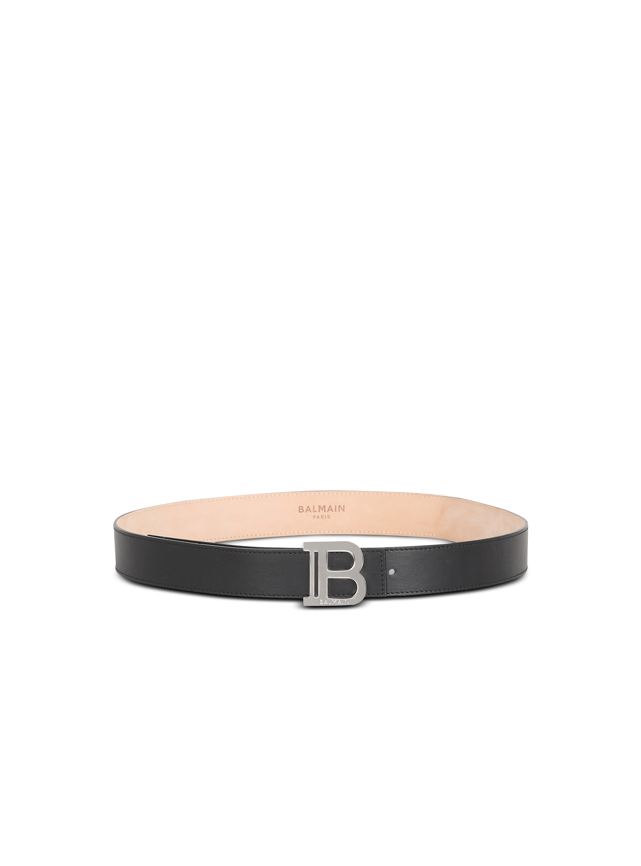 B Classic Monogram Jacquard Belt in Black - Balmain