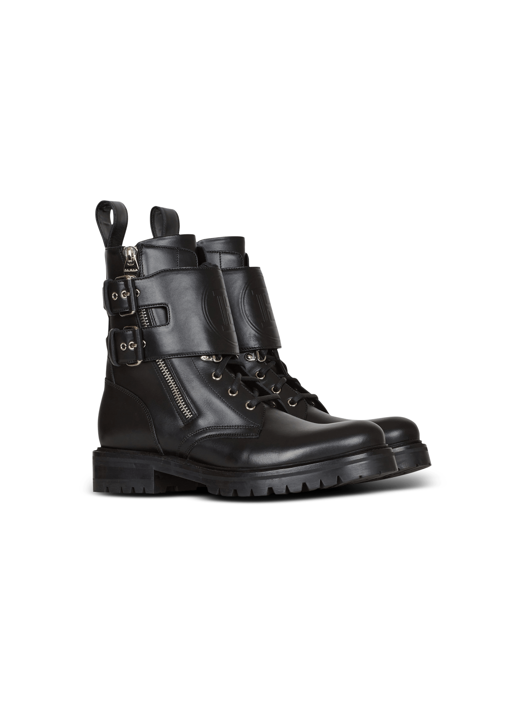hage bælte Rindende Smooth leather Phil Ranger ankle boots black - Men | BALMAIN