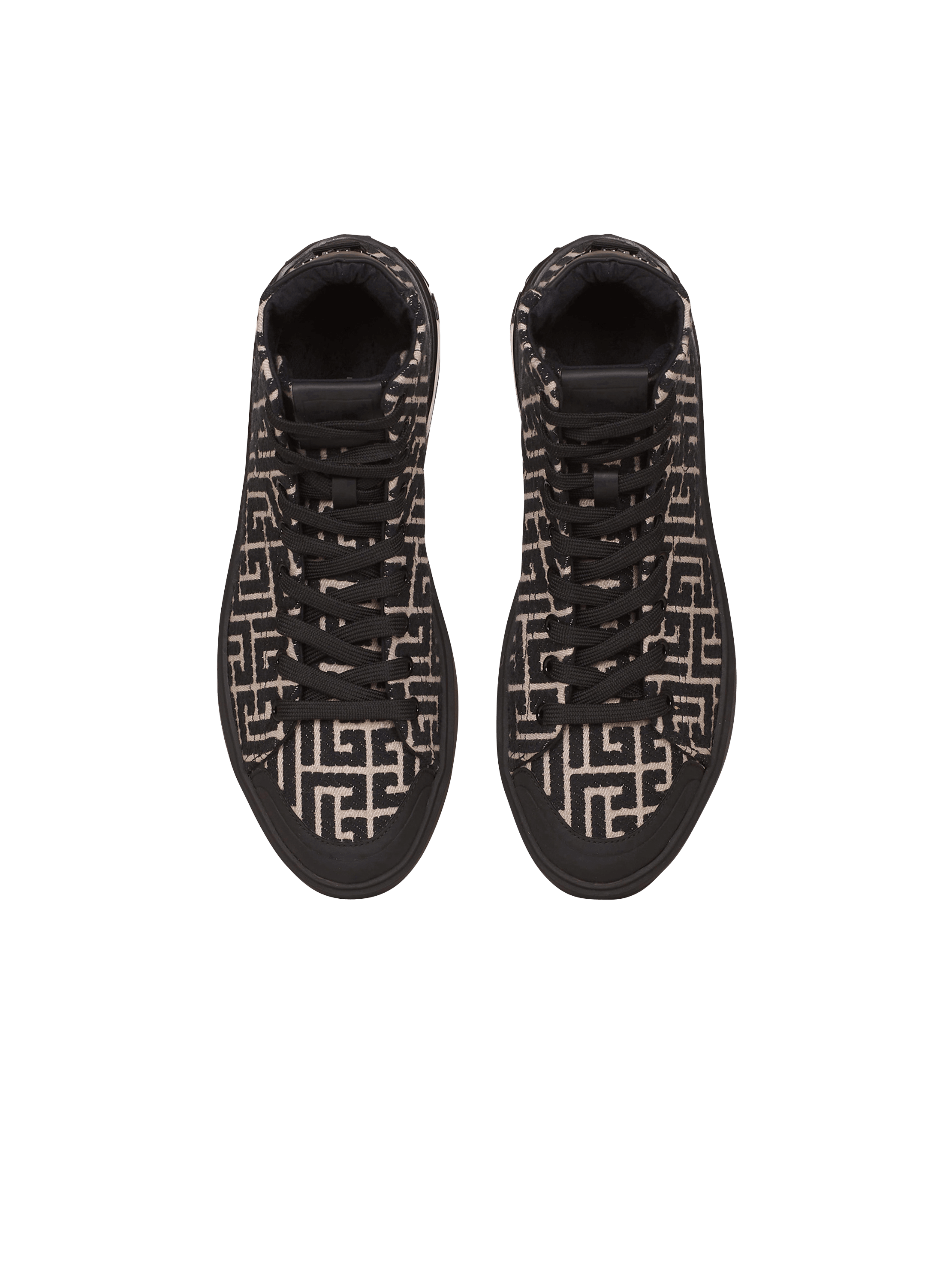 Monogram jacquard B-Court high-top sneakers