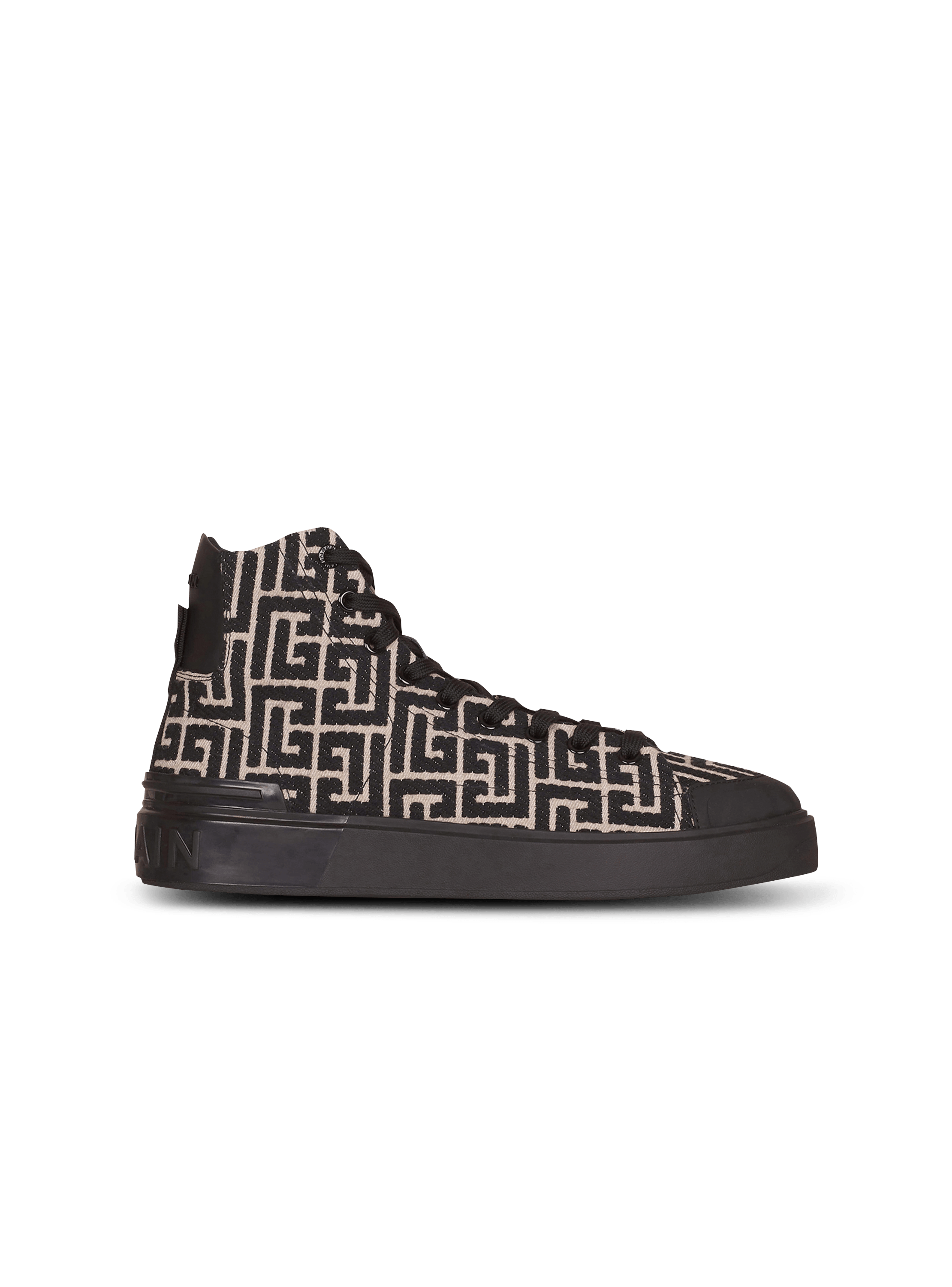 Monogram jacquard B-Court high-top sneakers