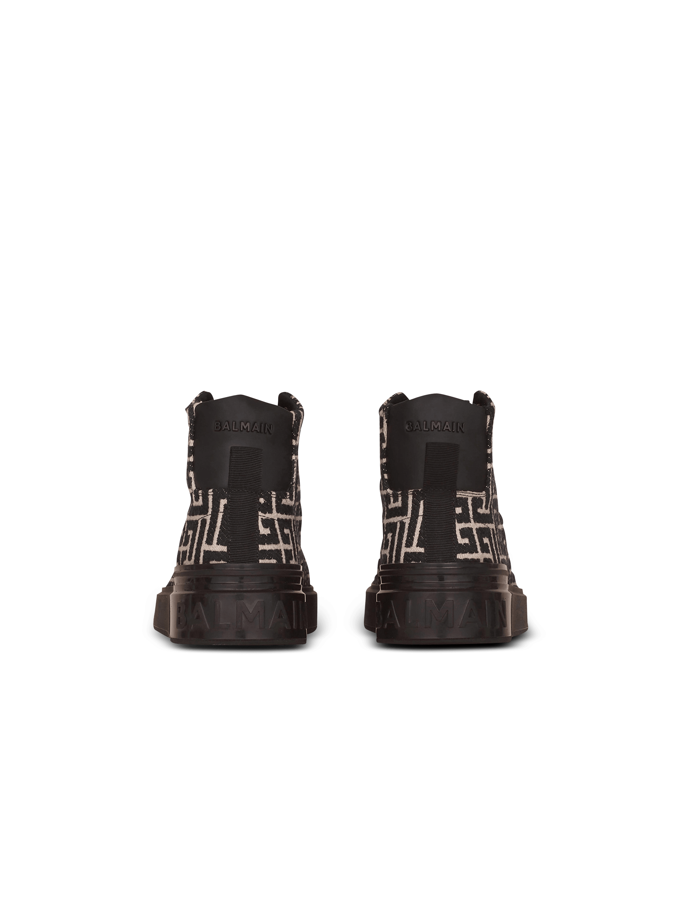 Monogram jacquard B-Court high-top sneakers