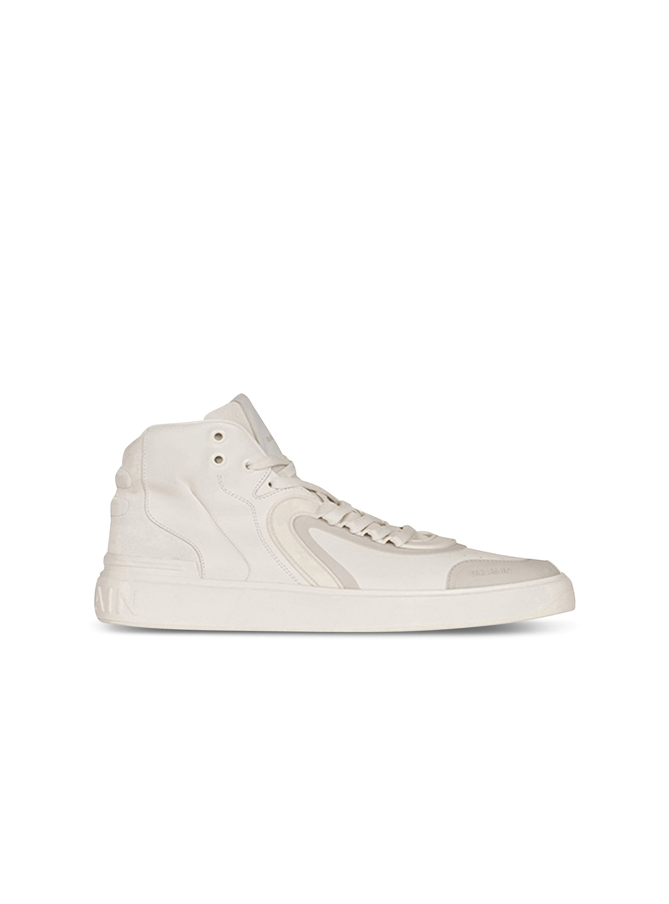 Leather and suede B-Skate high-top sneakers, white, hi-res