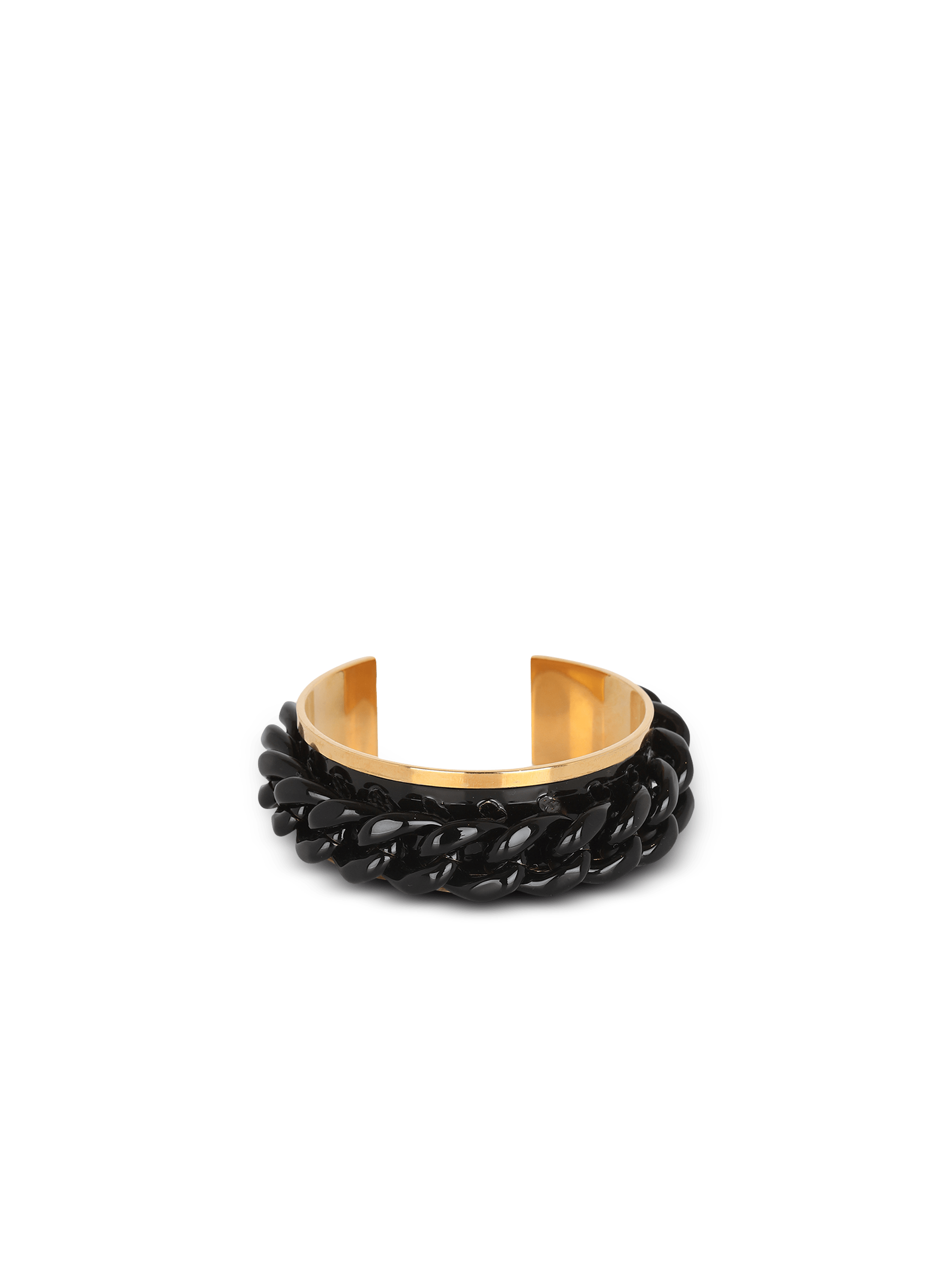 Brass chain cuff bracelet