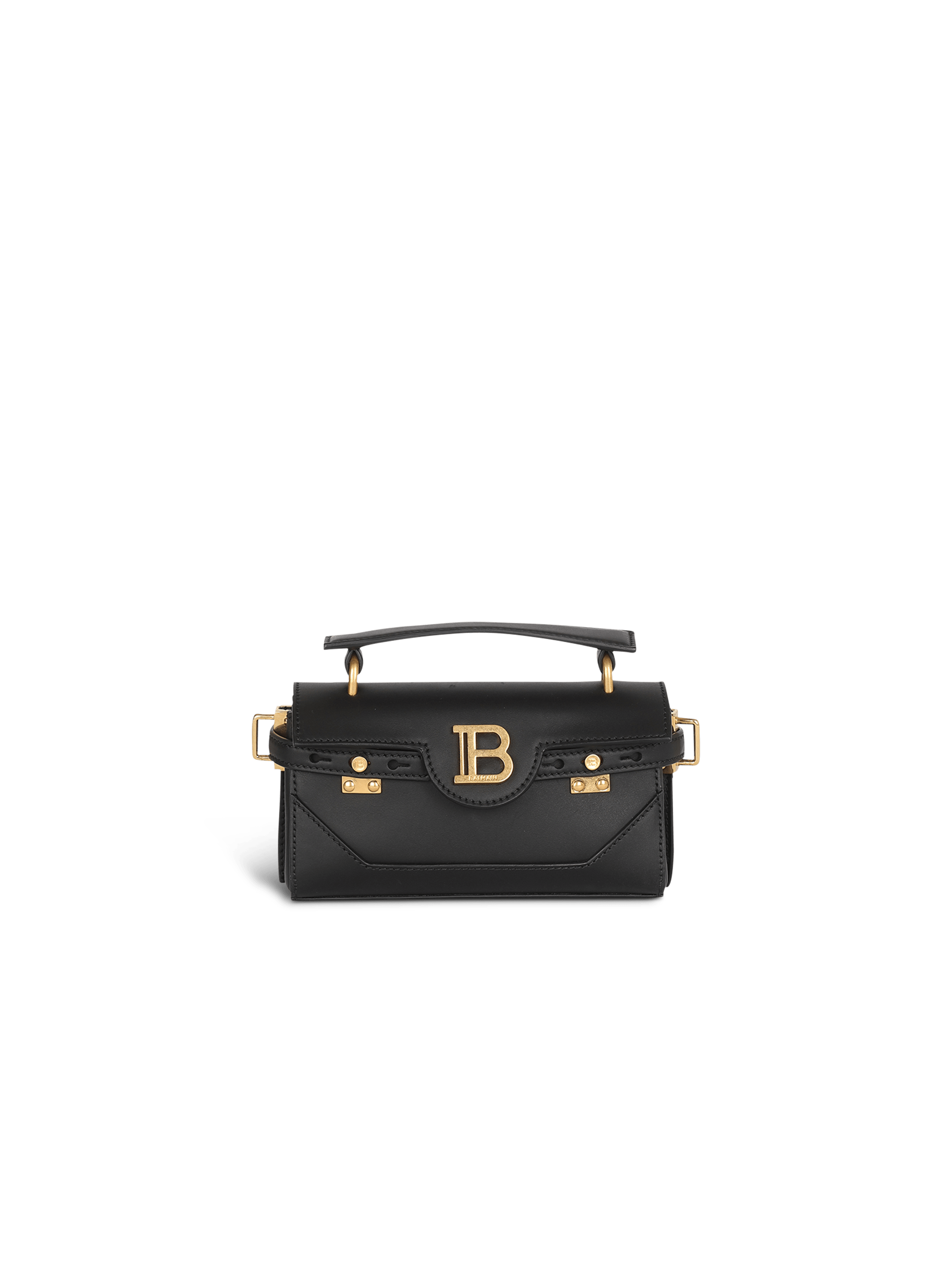 Balmain Black Major Small Leather Shoulder Bag