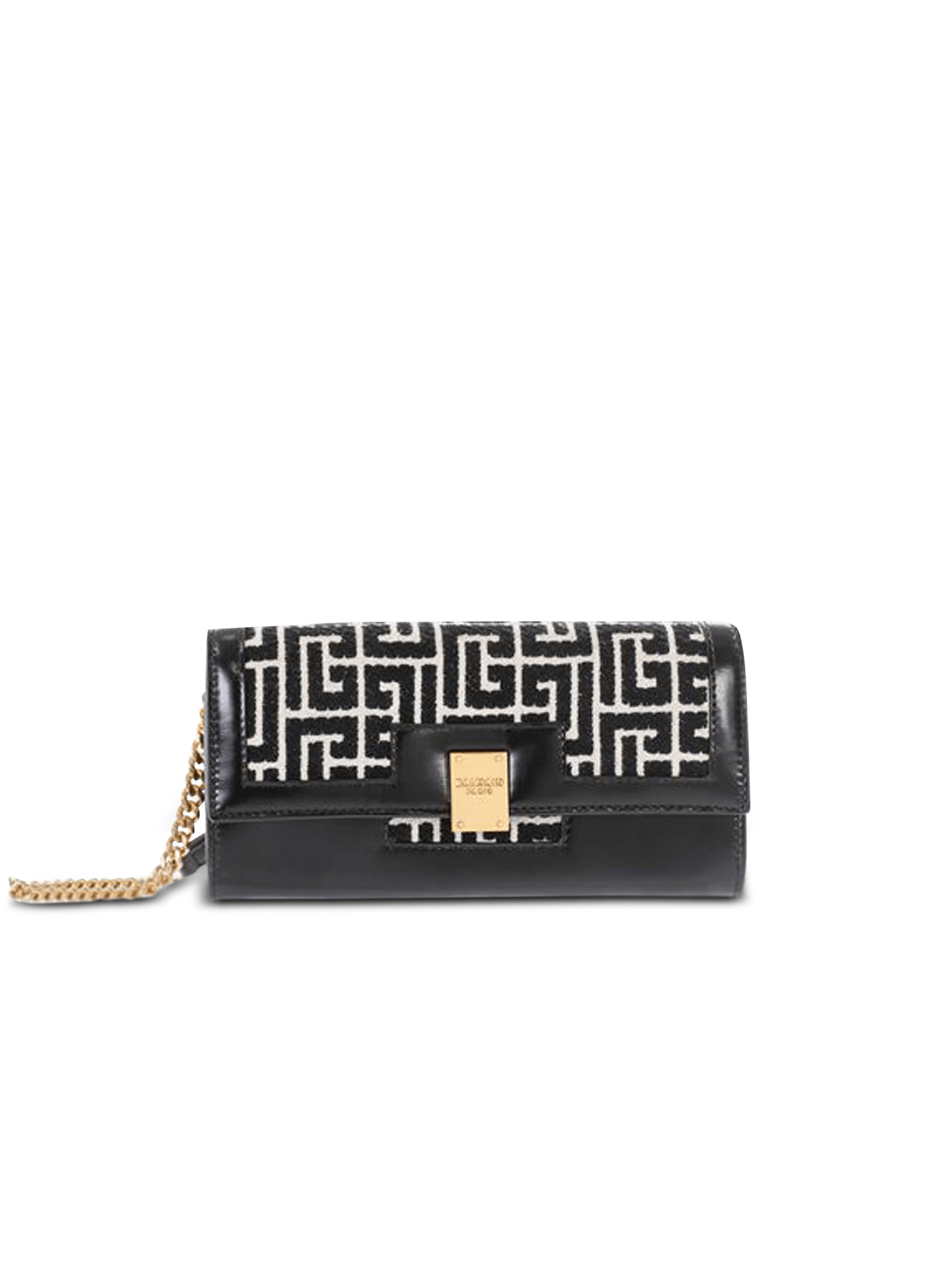 Bicolor jacquard 1945 wallet with chain