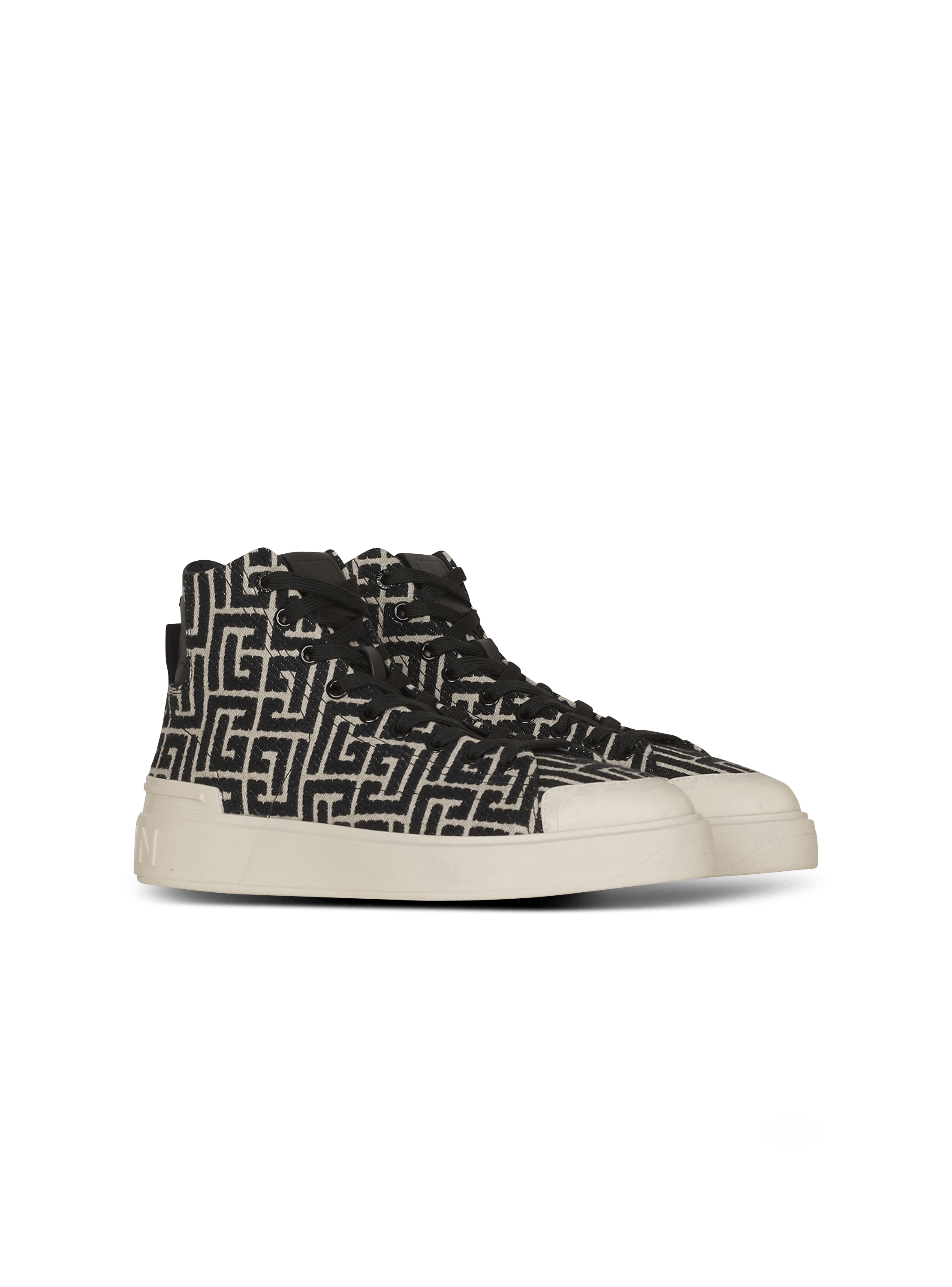 Sneaker bicolor alto negro