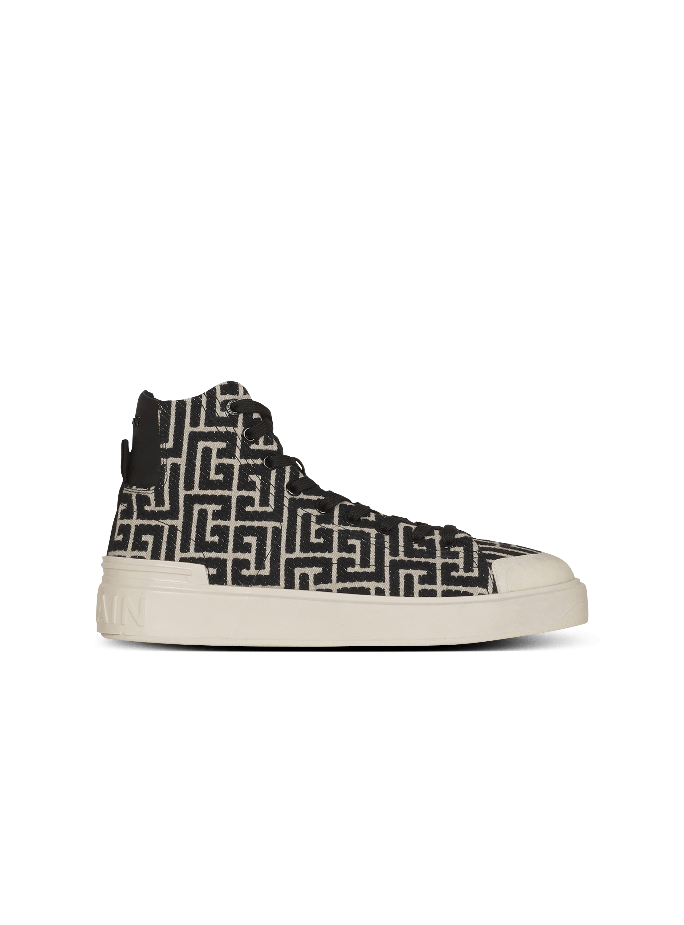 Bicolor jacquard B-Court high-top sneakers