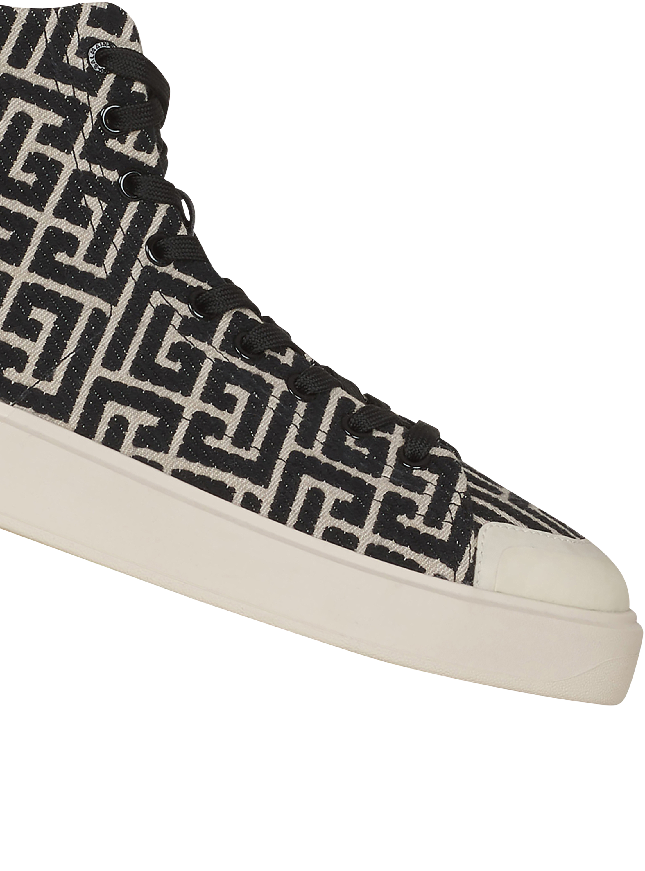 Bicolor jacquard B-Court high-top sneakers