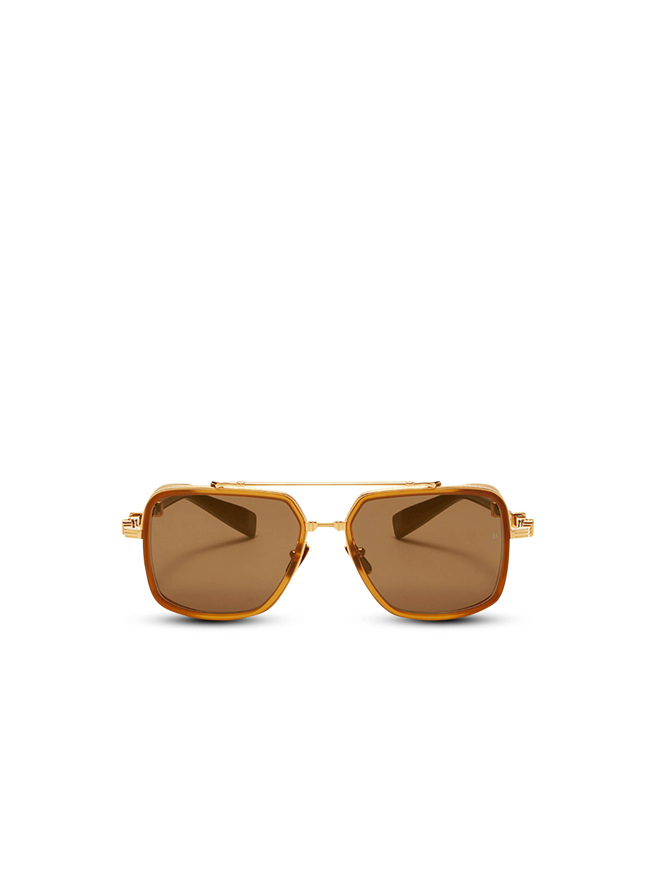 Officier sunglasses, gold, hi-res