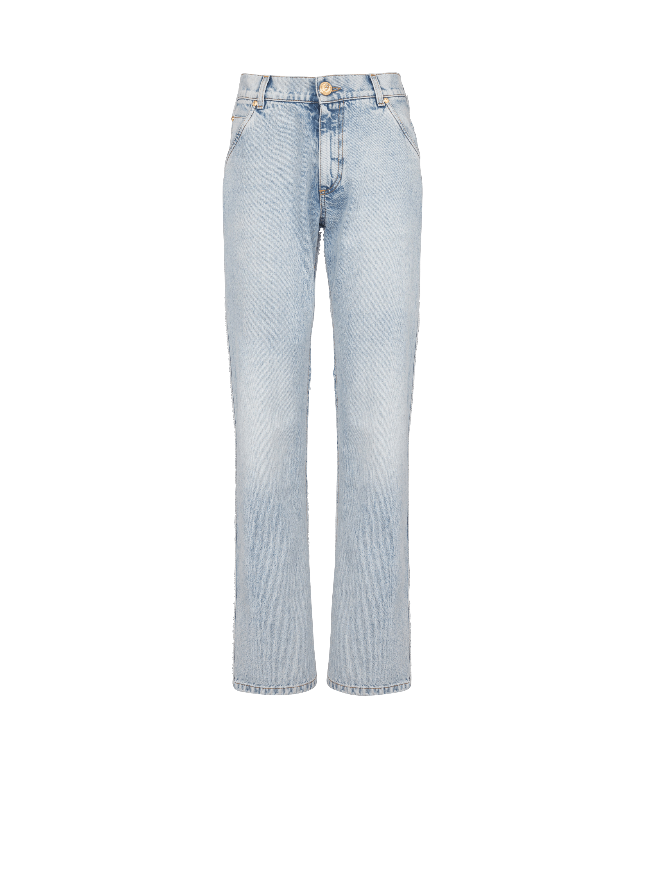 Cotton wide-leg jeans