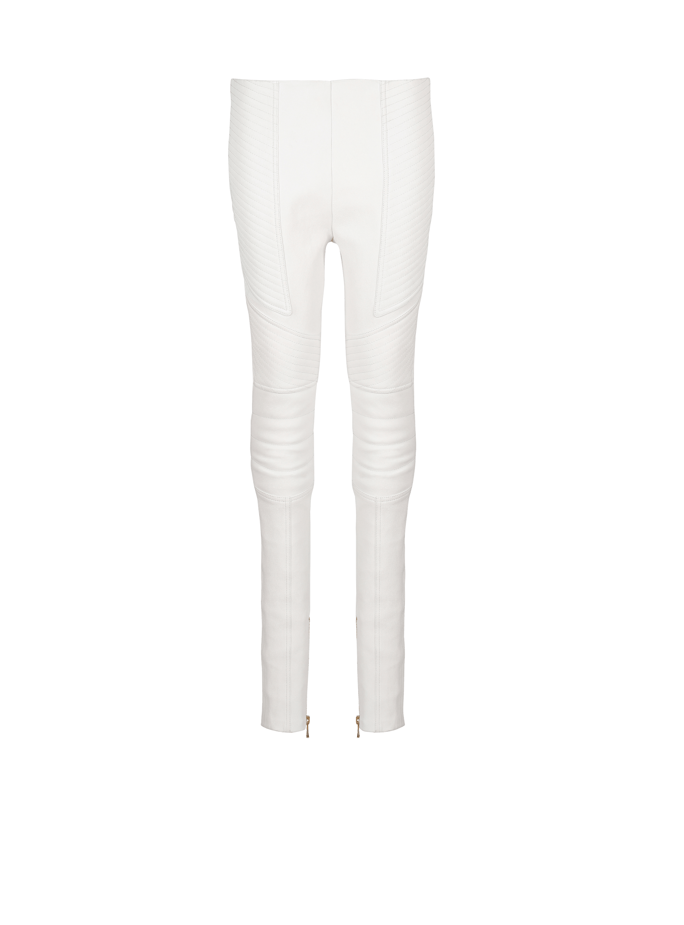 Slim-fit leather trousers