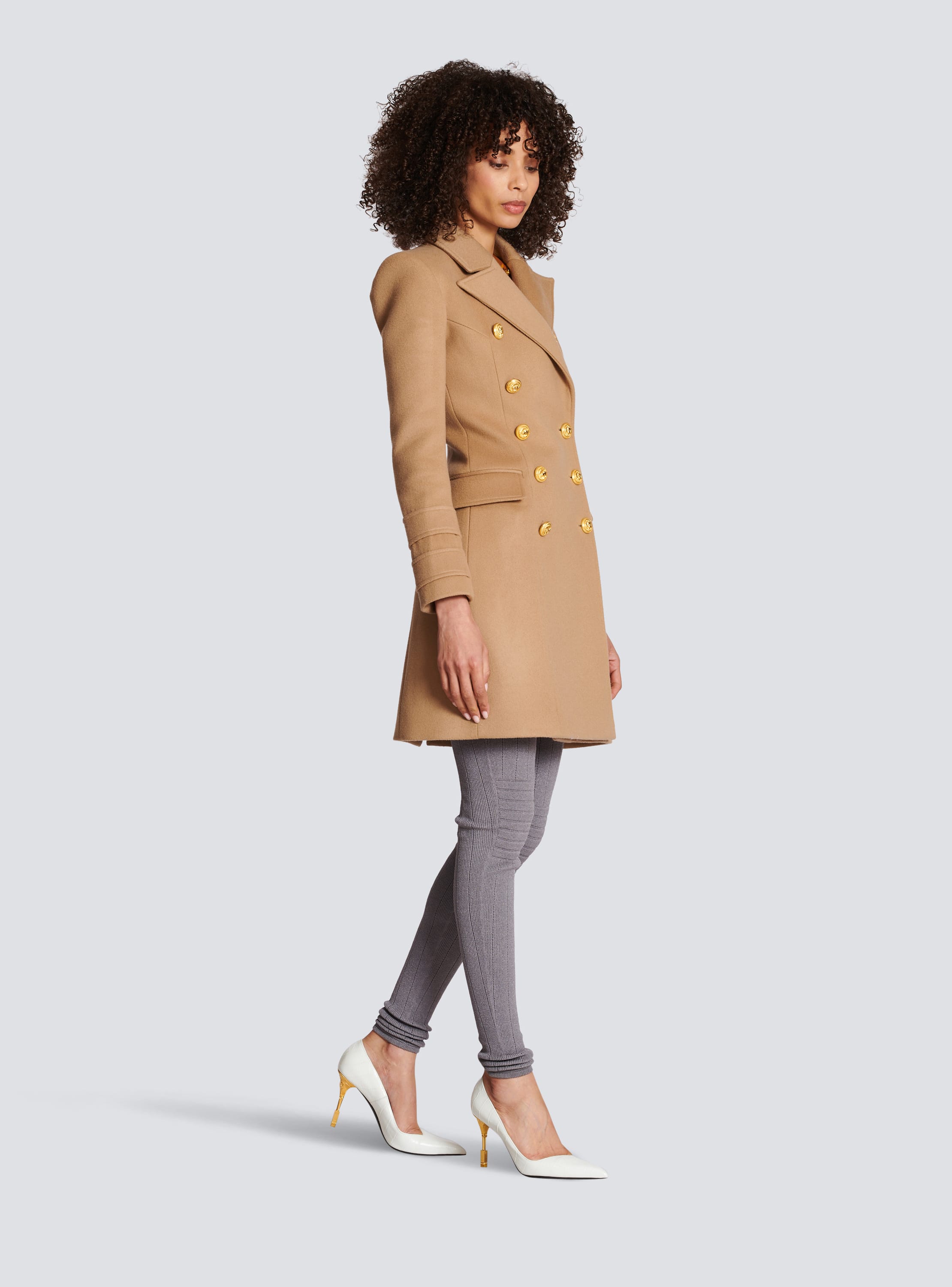 manteau long balmain femme