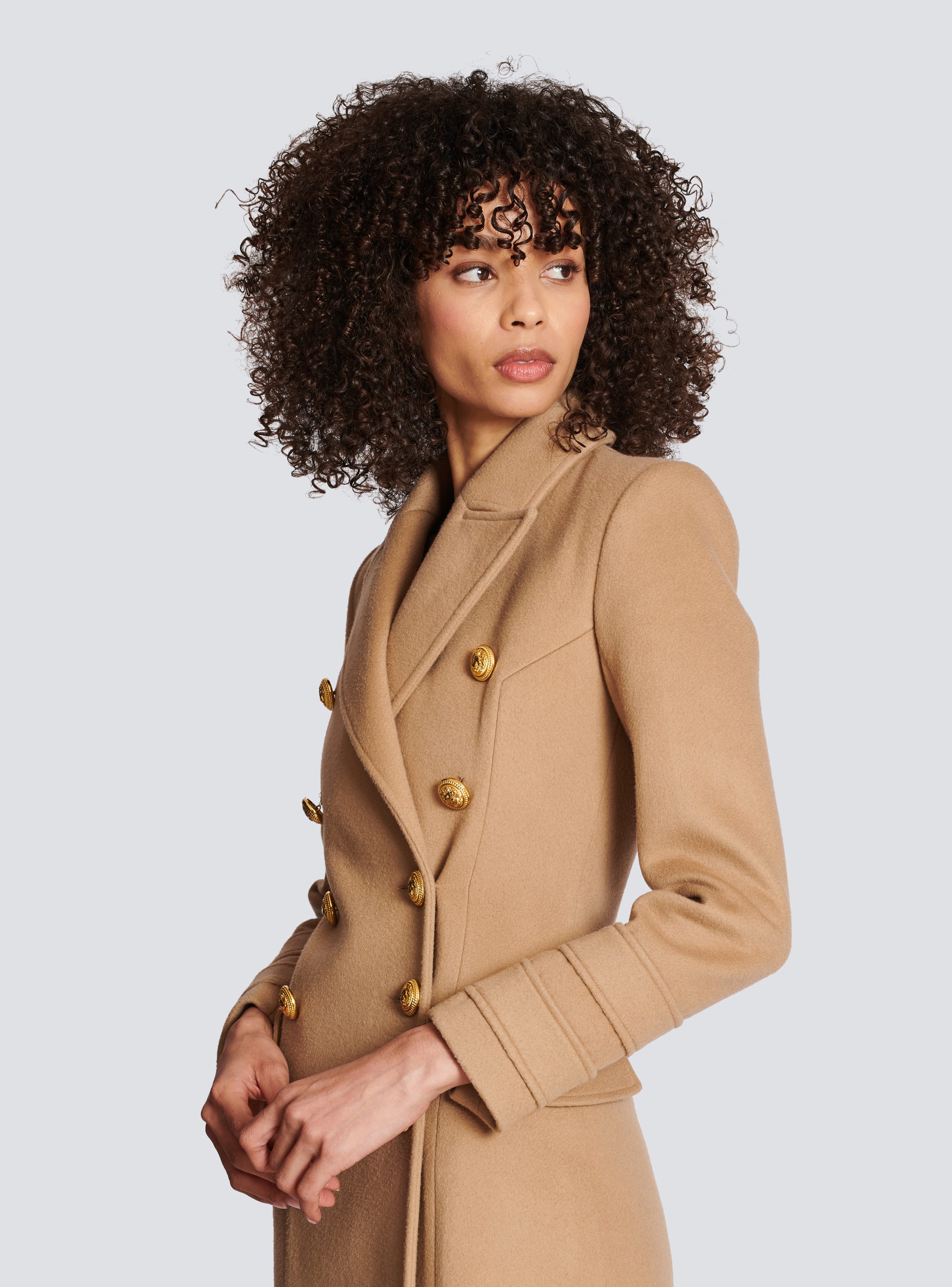 manteau long balmain femme