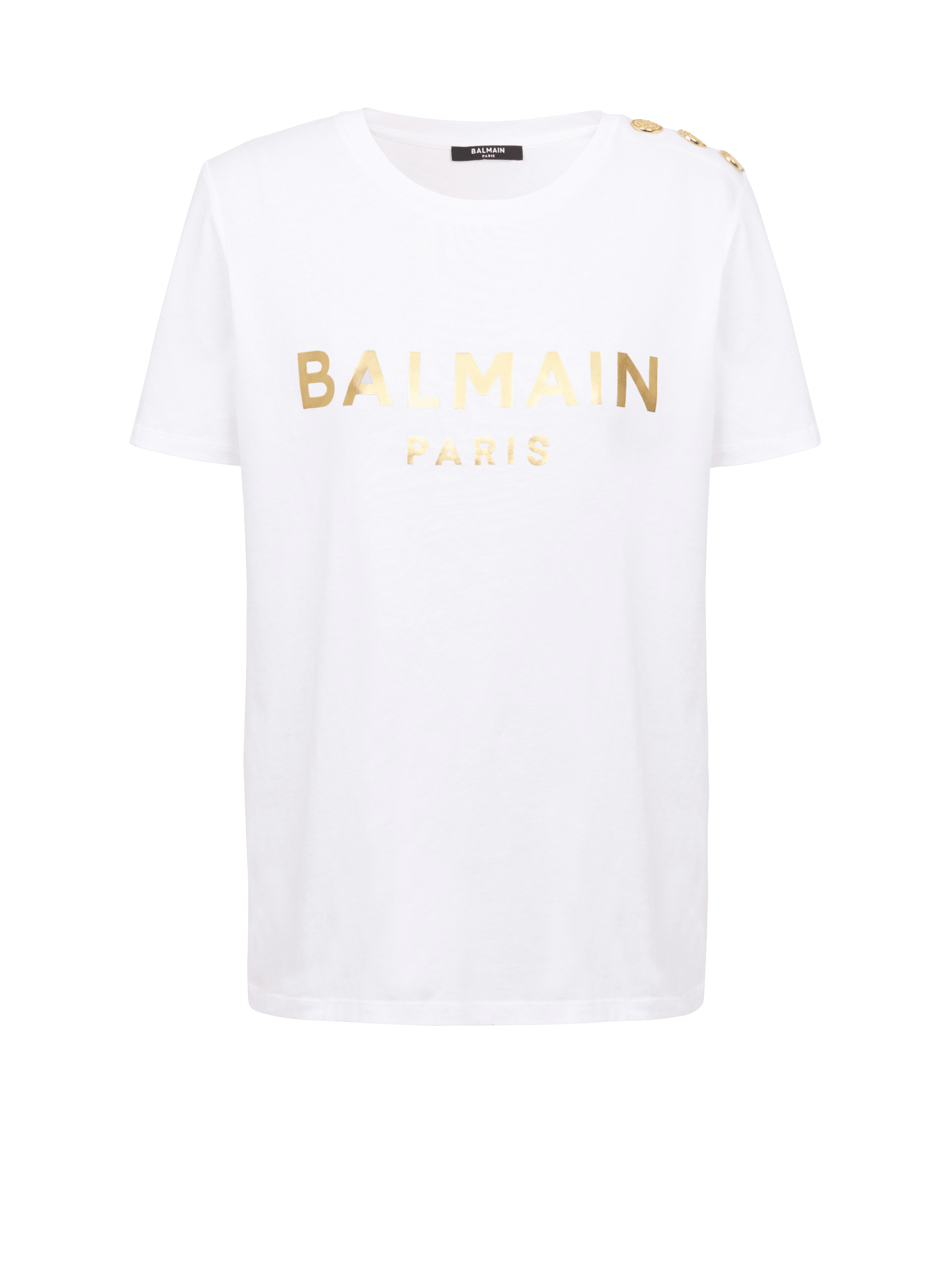 『BALMAIN』バルマン (L) ロゴプリントTシャツ