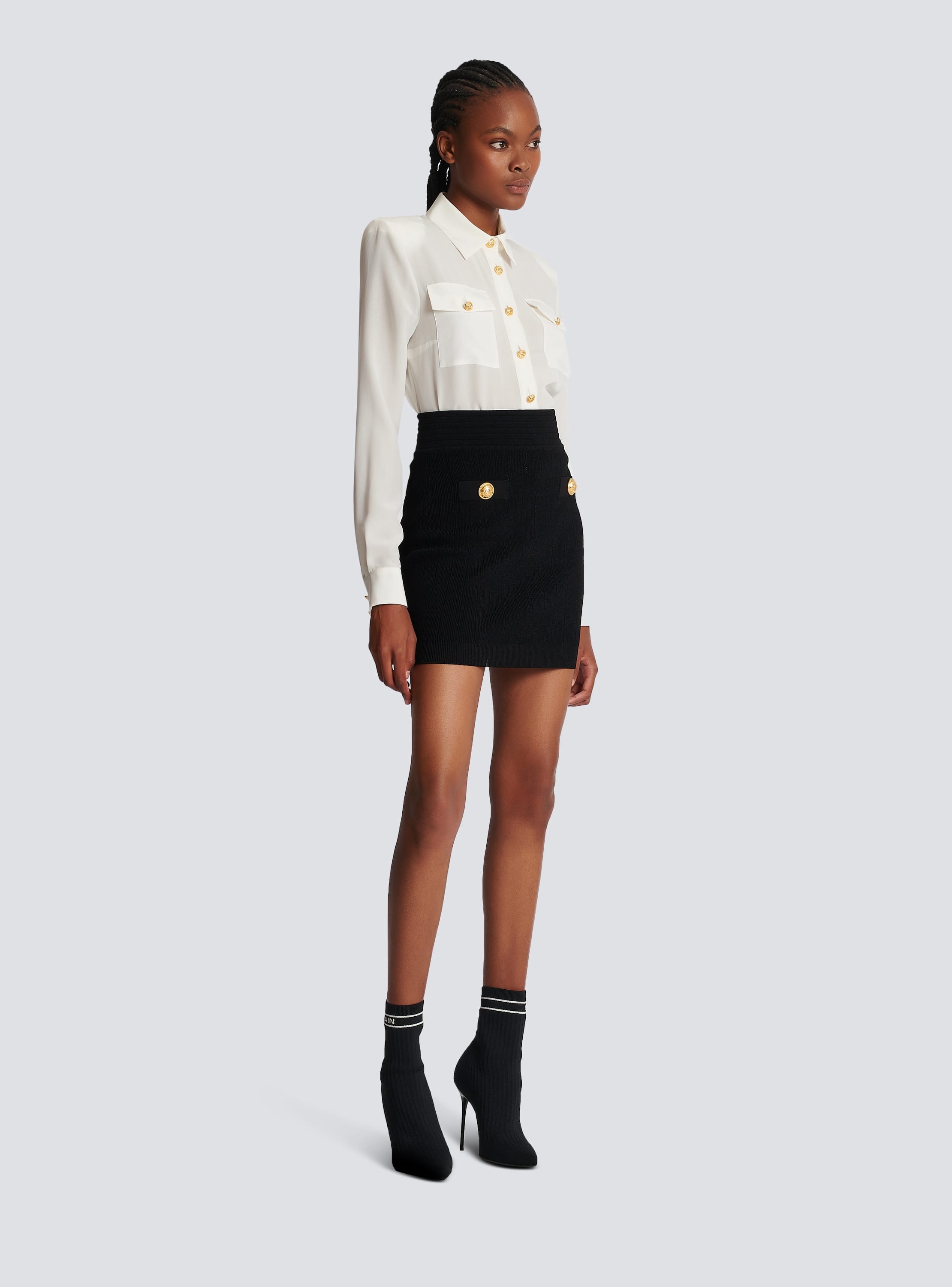 Balmain black discount skirt