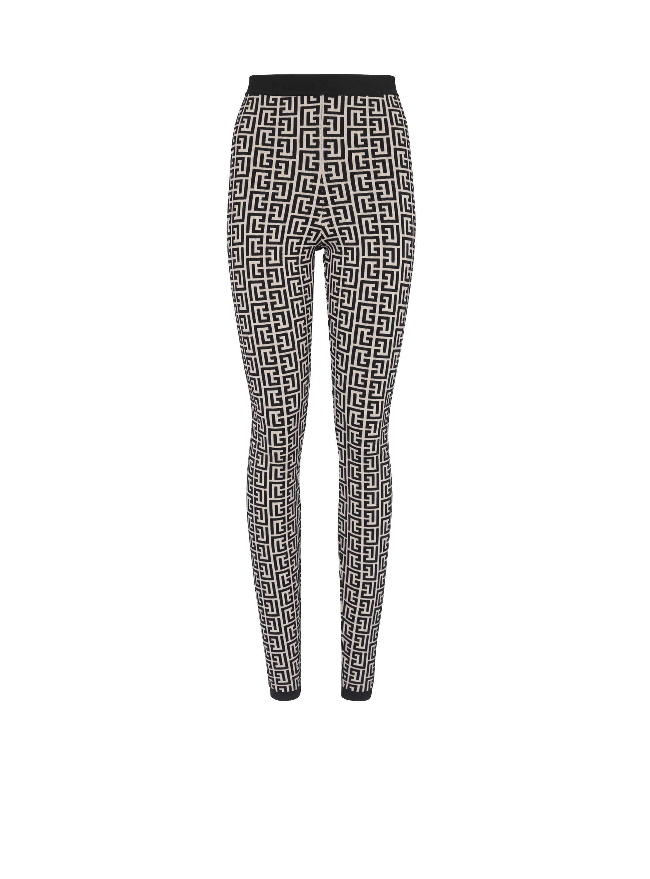 Leggings en maille à monogramme